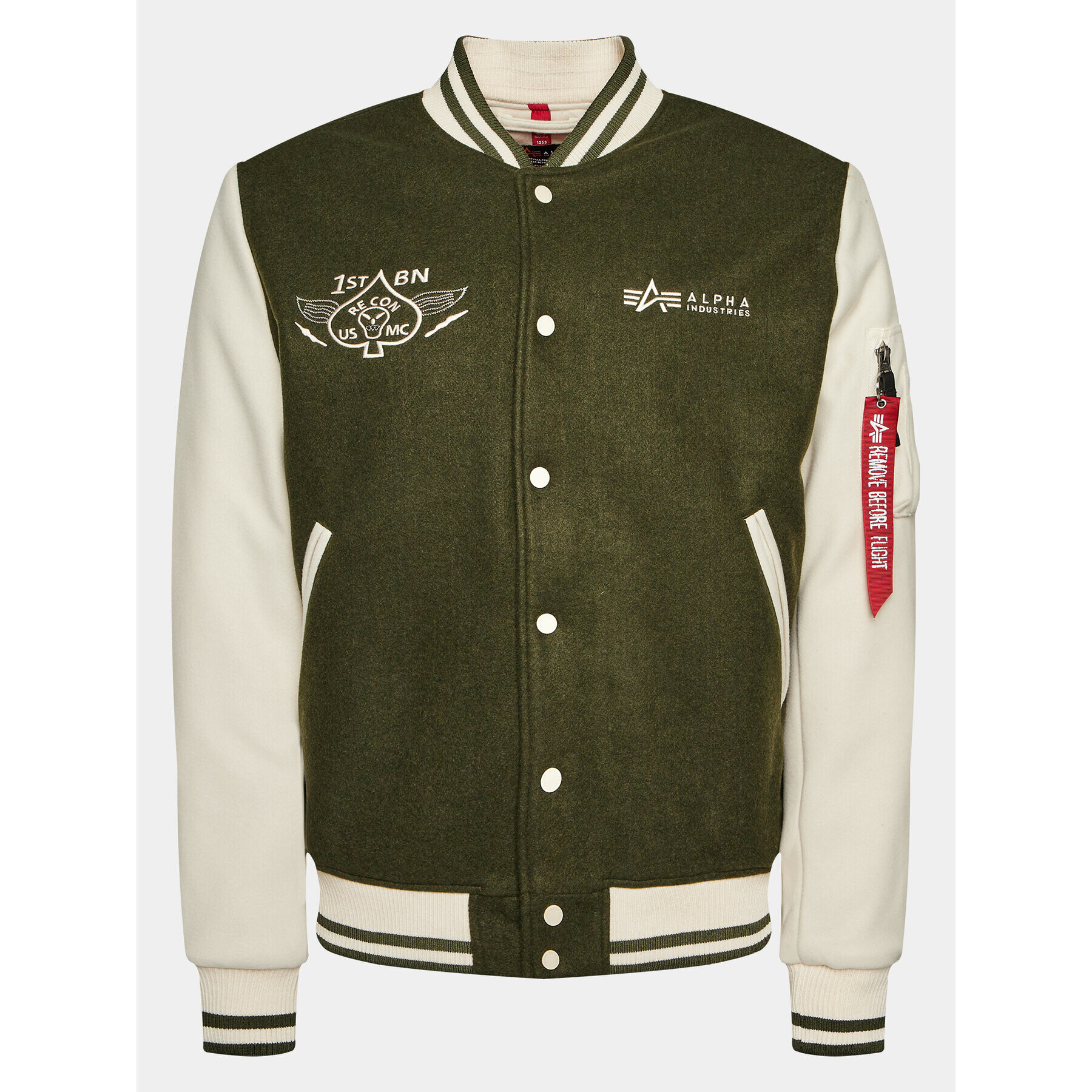 Alpha Industries Geacă bomber Varsity Air Force 138107 Verde Regular Fit - Pled.ro