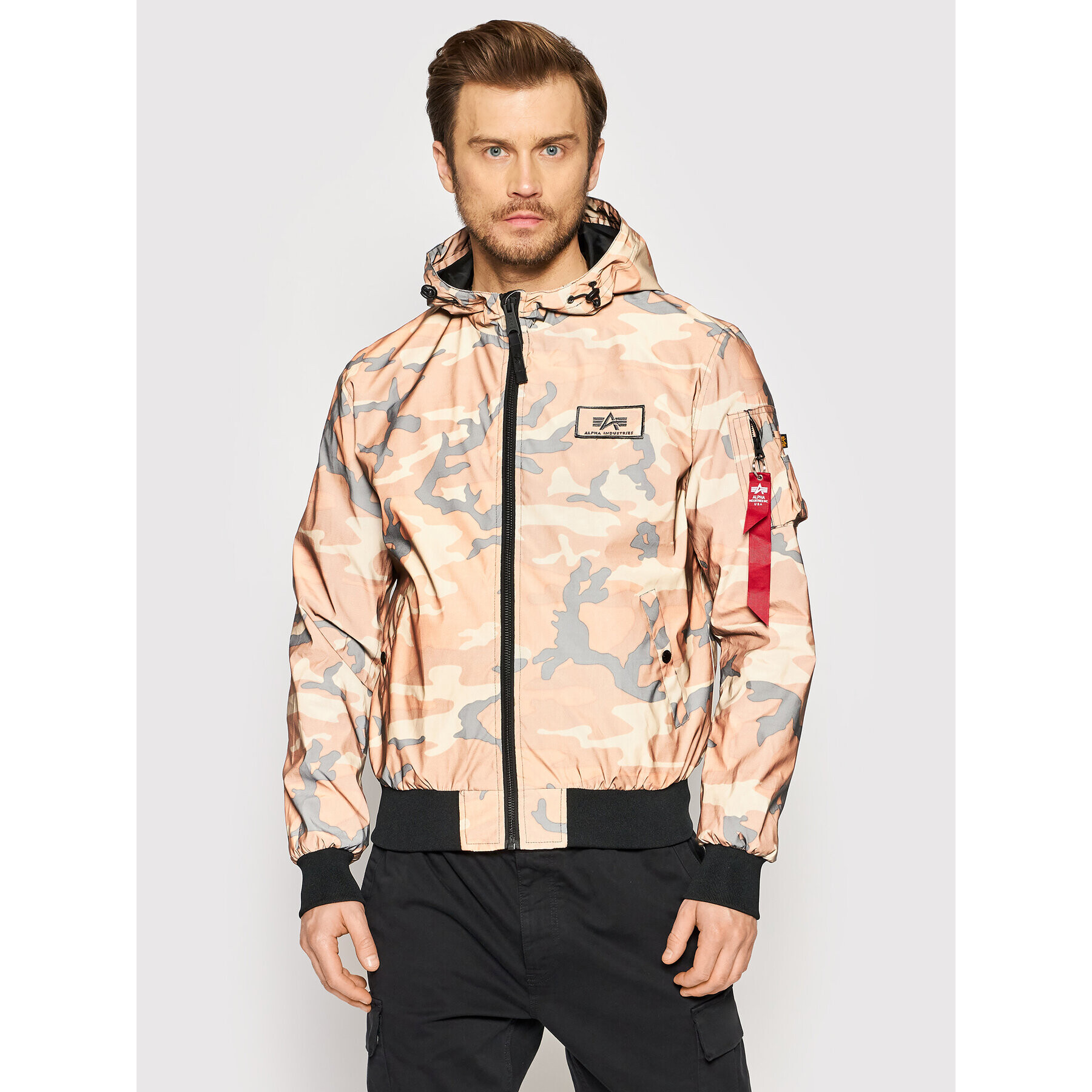 Alpha Industries Geacă Camo 126138RC Maro Regular Fit - Pled.ro