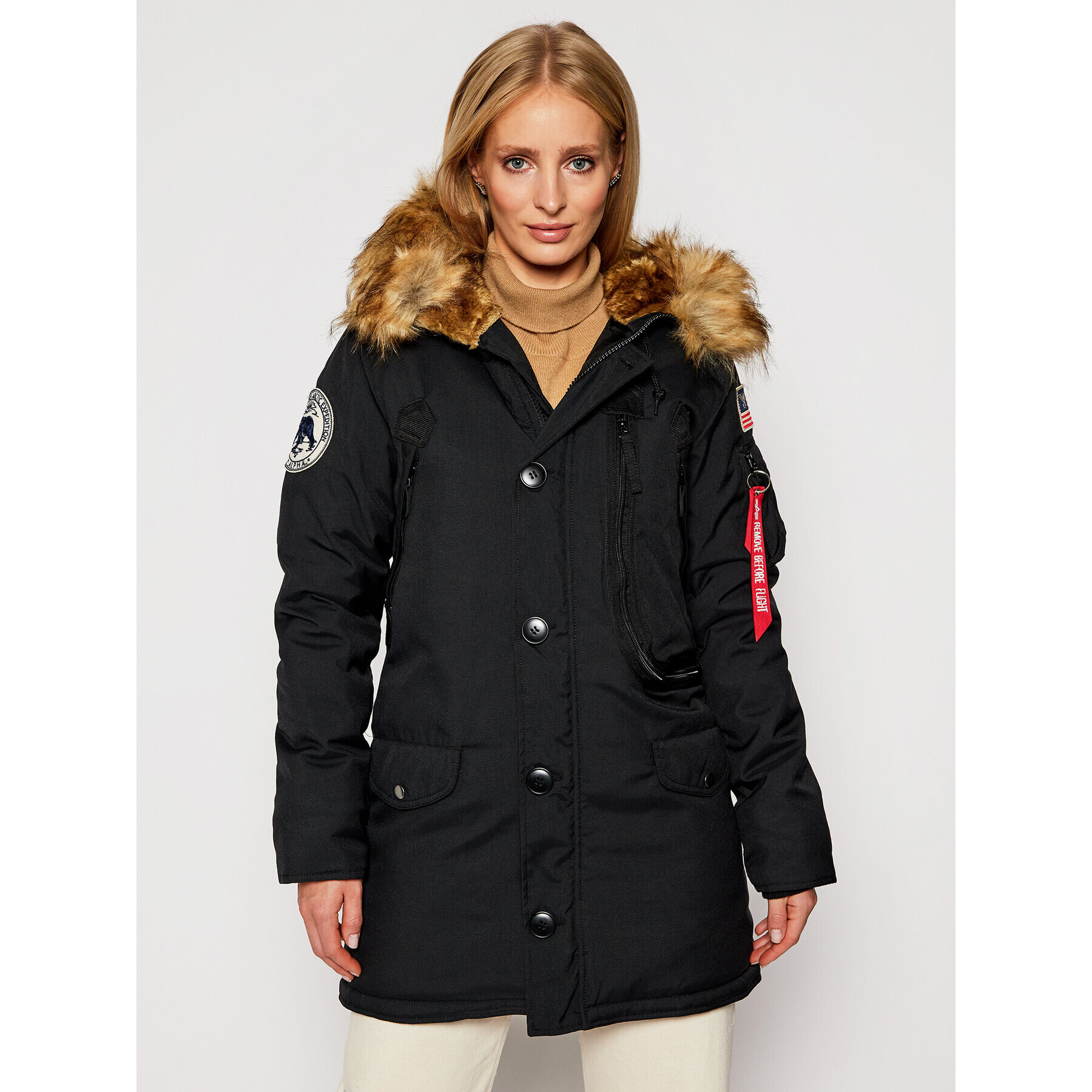 Alpha Industries Geacă de iarnă Polar 123002 Negru Regular Fit - Pled.ro