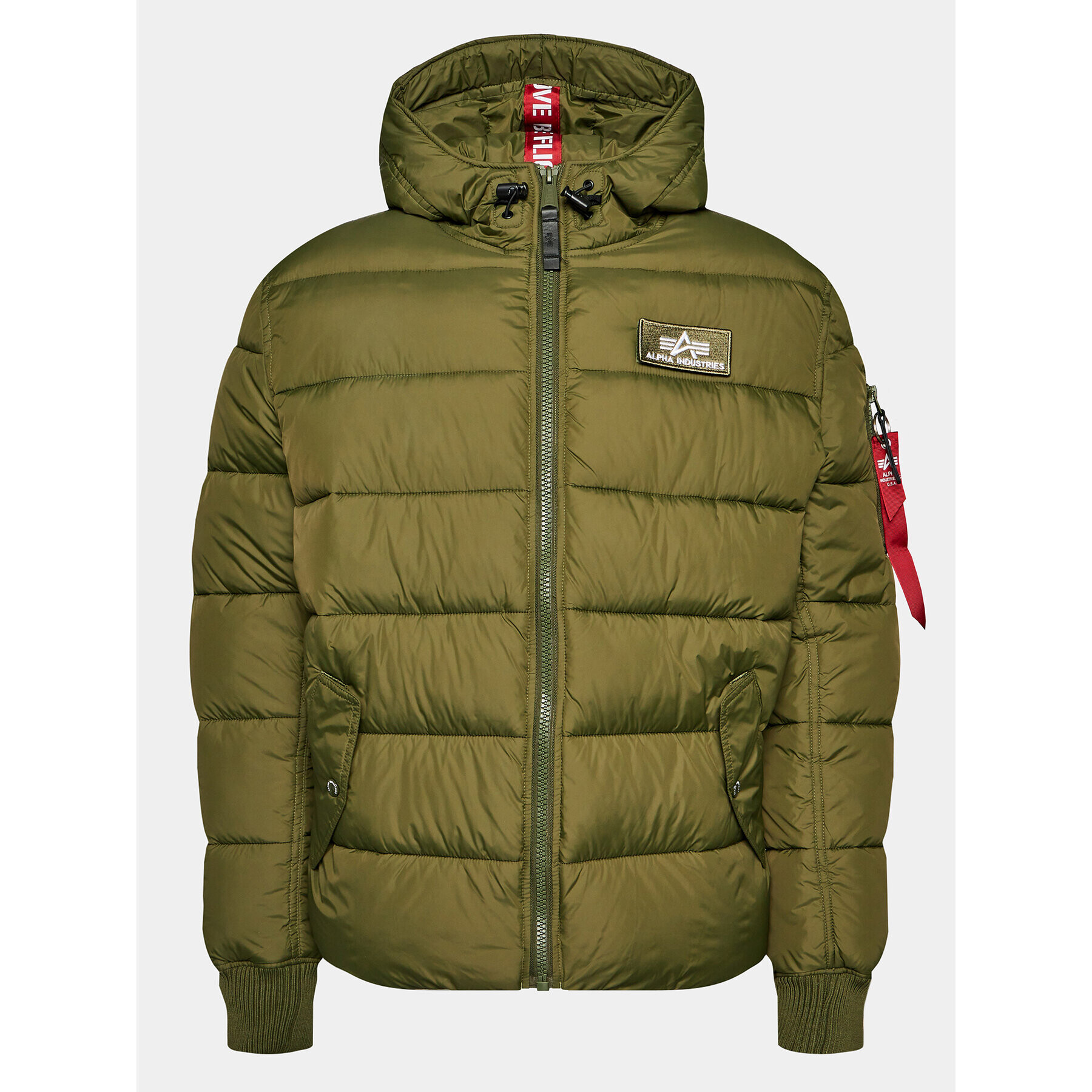 Alpha Industries Geacă din puf 118113 Verde Regular Fit - Pled.ro