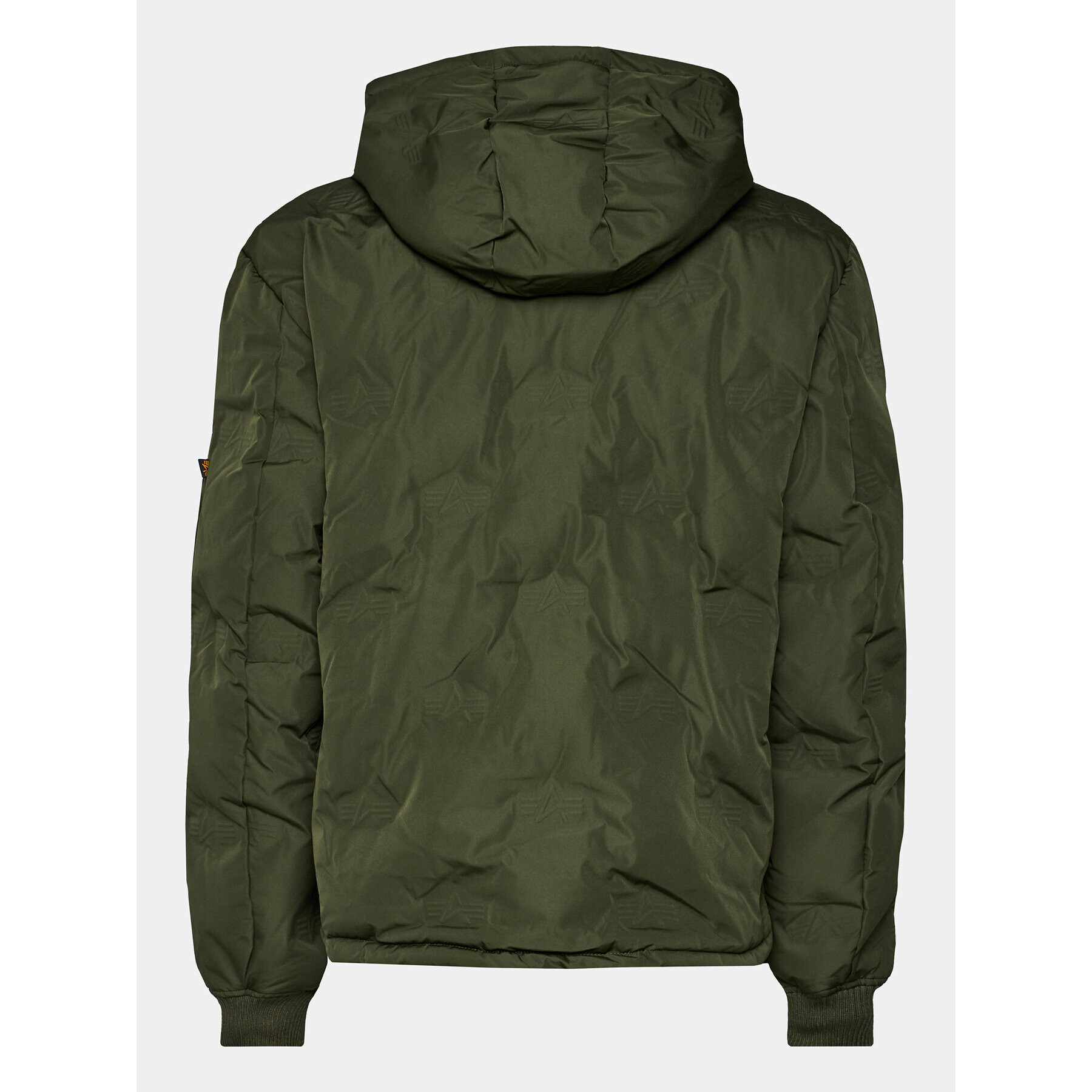 Alpha Industries Geacă din puf Logo 108107 Verde Regular Fit - Pled.ro