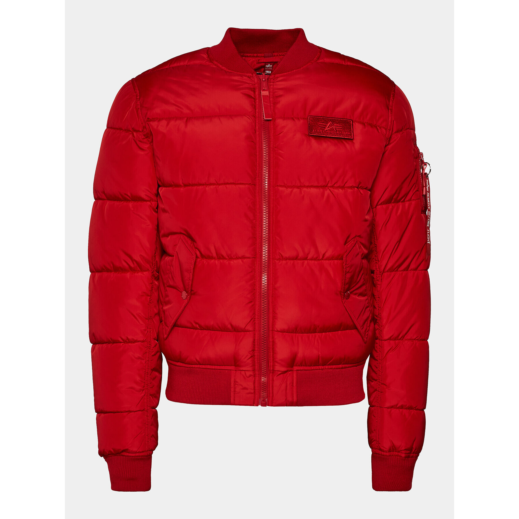 Alpha Industries Geacă din puf MA-1 138116 Roșu Regular Fit - Pled.ro