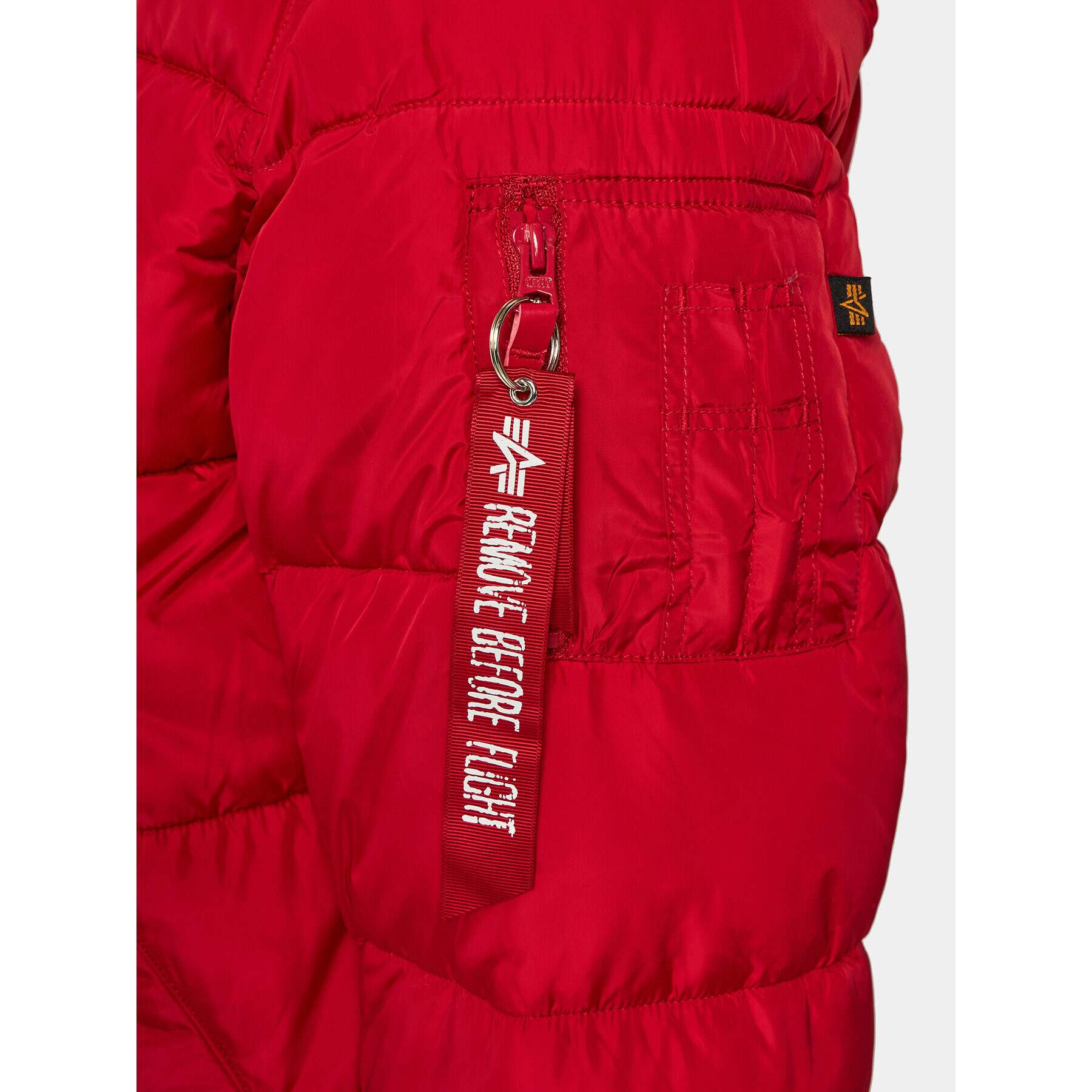 Alpha Industries Geacă din puf MA-1 138116 Roșu Regular Fit - Pled.ro