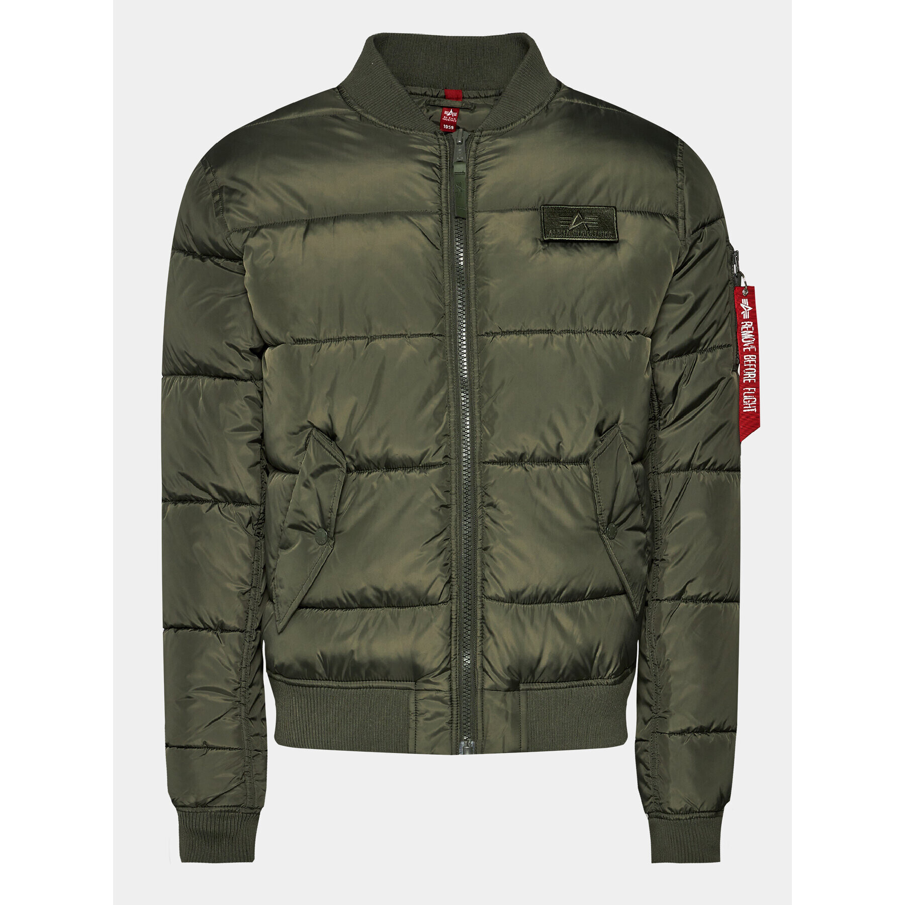 Alpha Industries Geacă din puf MA-1 138116 Verde Regular Fit - Pled.ro