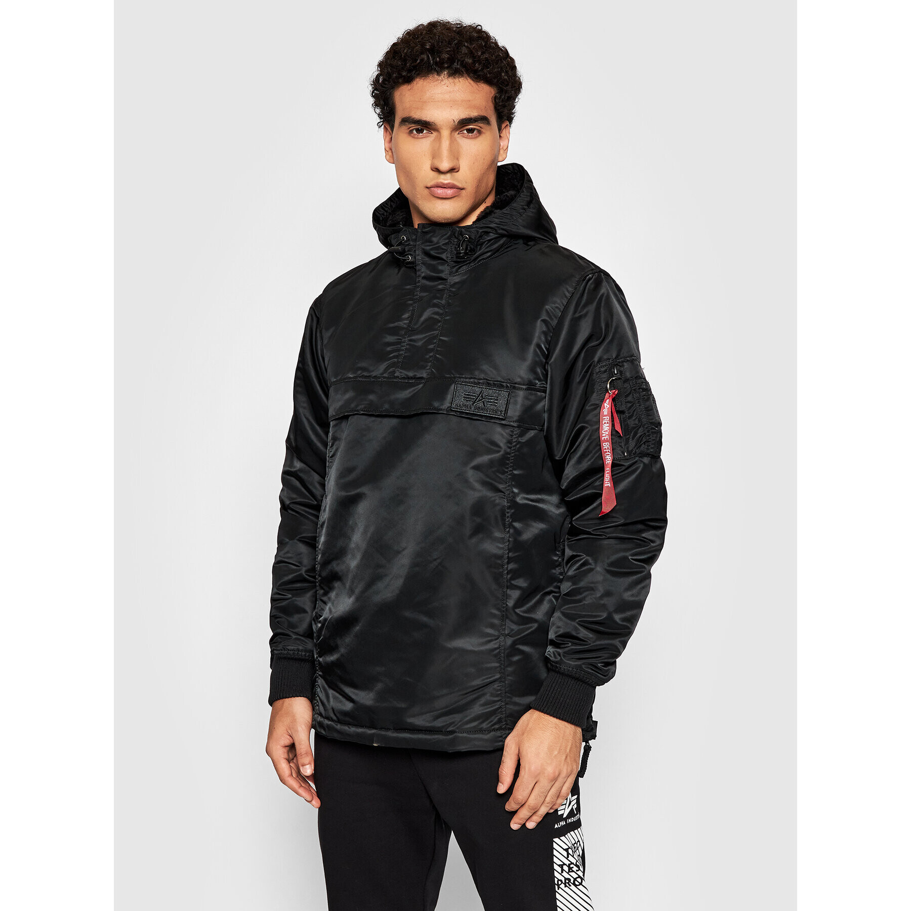 Alpha Industries Geacă fără fermoar 118103 Negru Regular Fit - Pled.ro