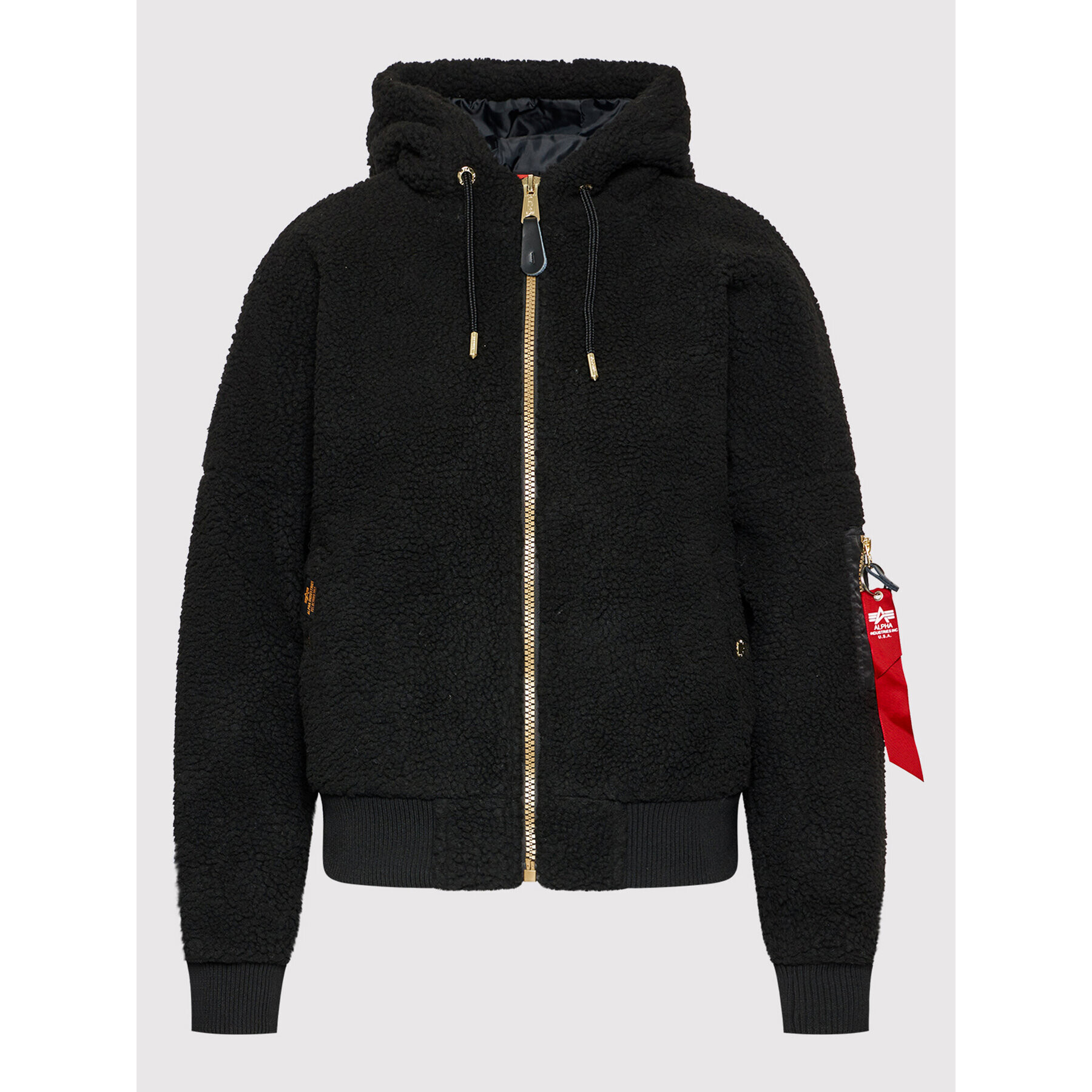 Alpha Industries Geacă Ma-1 Os Hooded Teddy 118002 Negru Regular Fit - Pled.ro