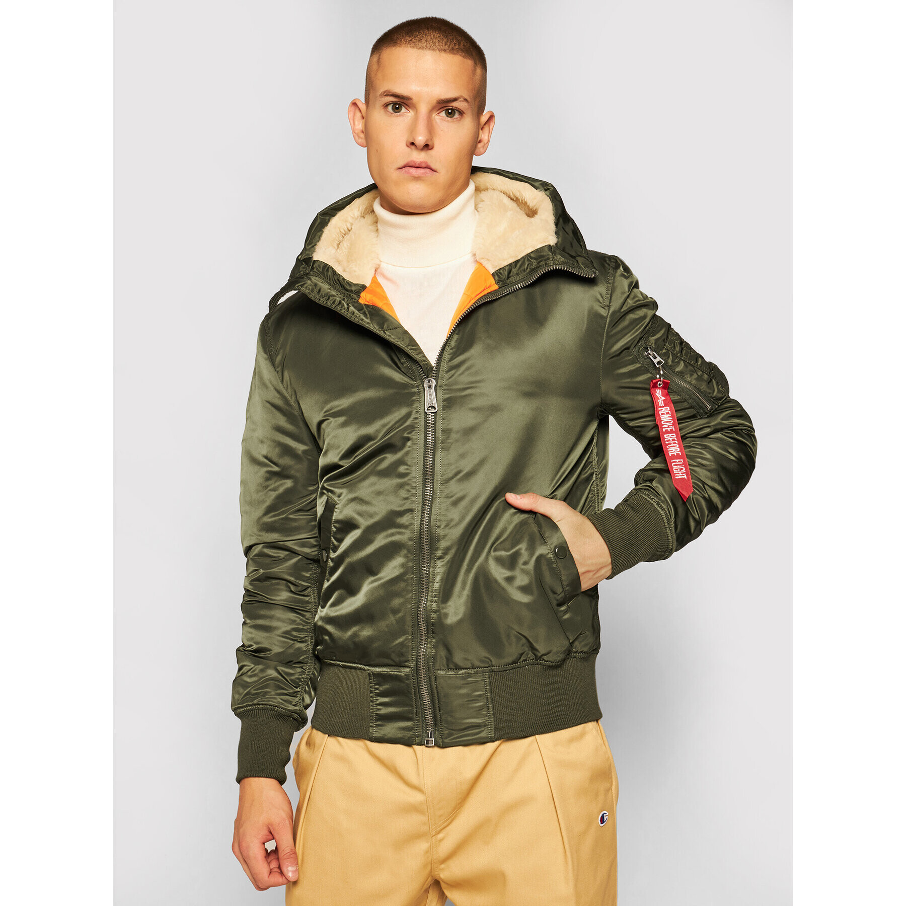 Alpha Industries Geacă Ma-1 Tt 158104 Verde Regular Fit - Pled.ro