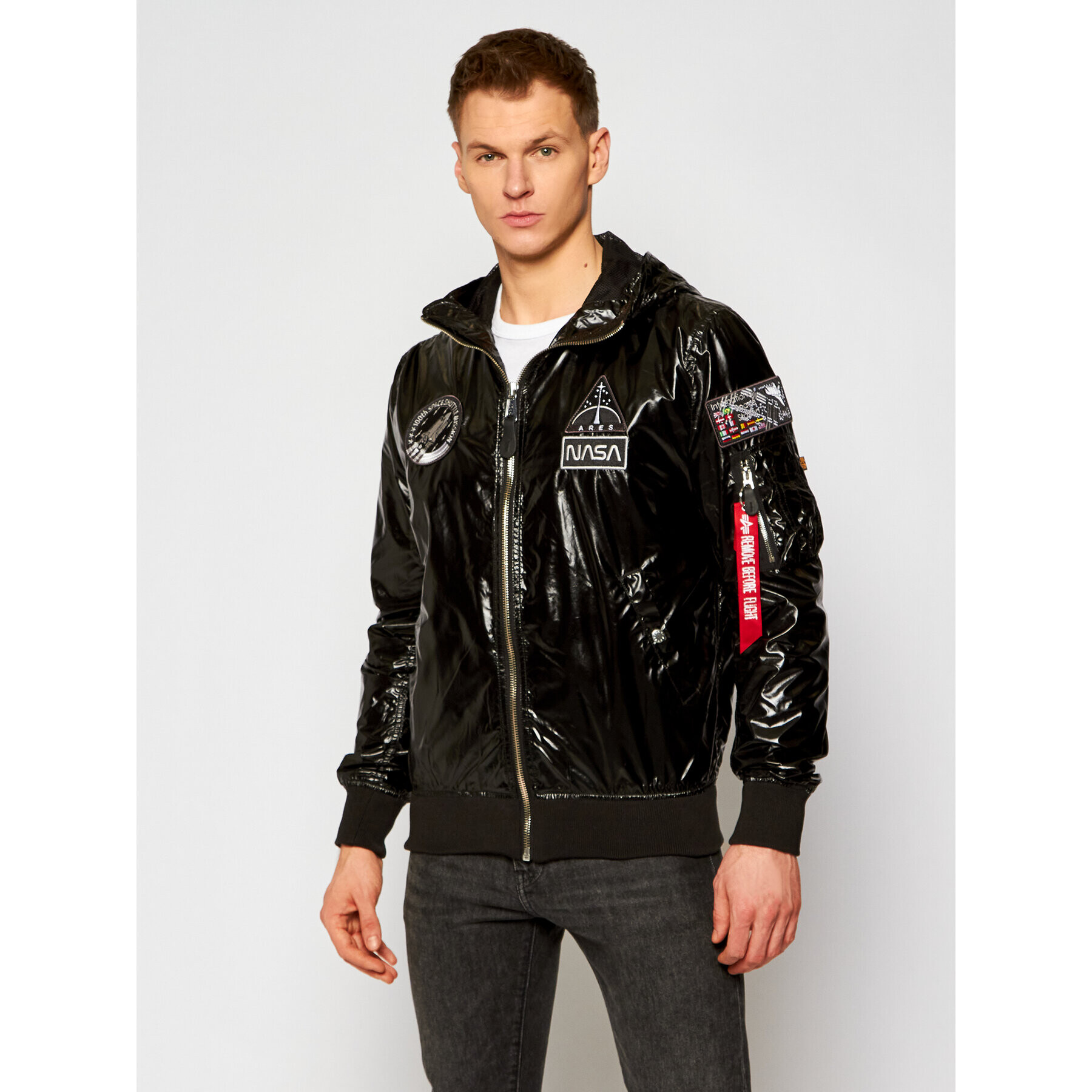 Alpha Industries Geacă Nasa Ma-1 Lw 126139 Negru Regular Fit - Pled.ro