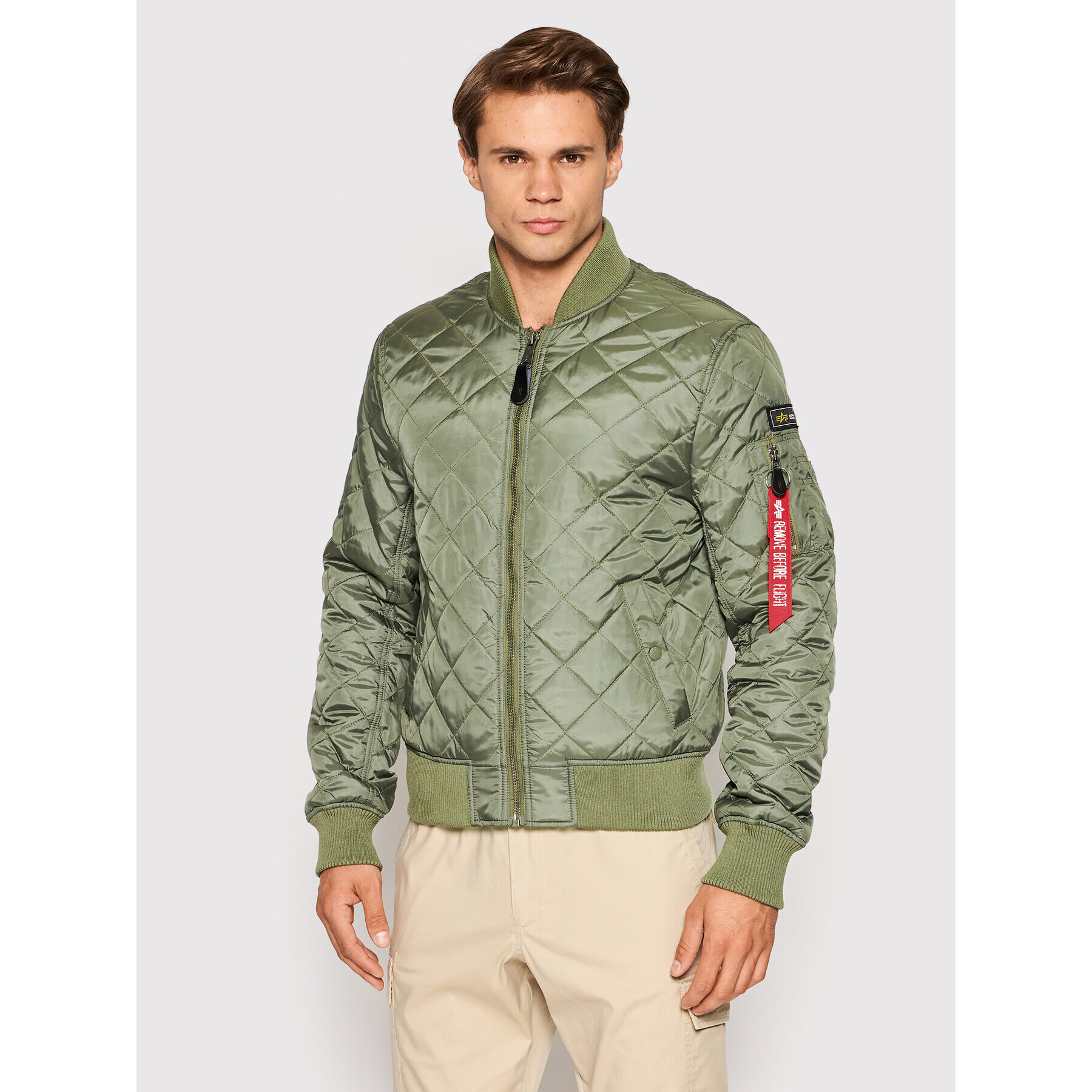 Alpha Industries Geacă bomber 106112 Verde Regular Fit - Pled.ro