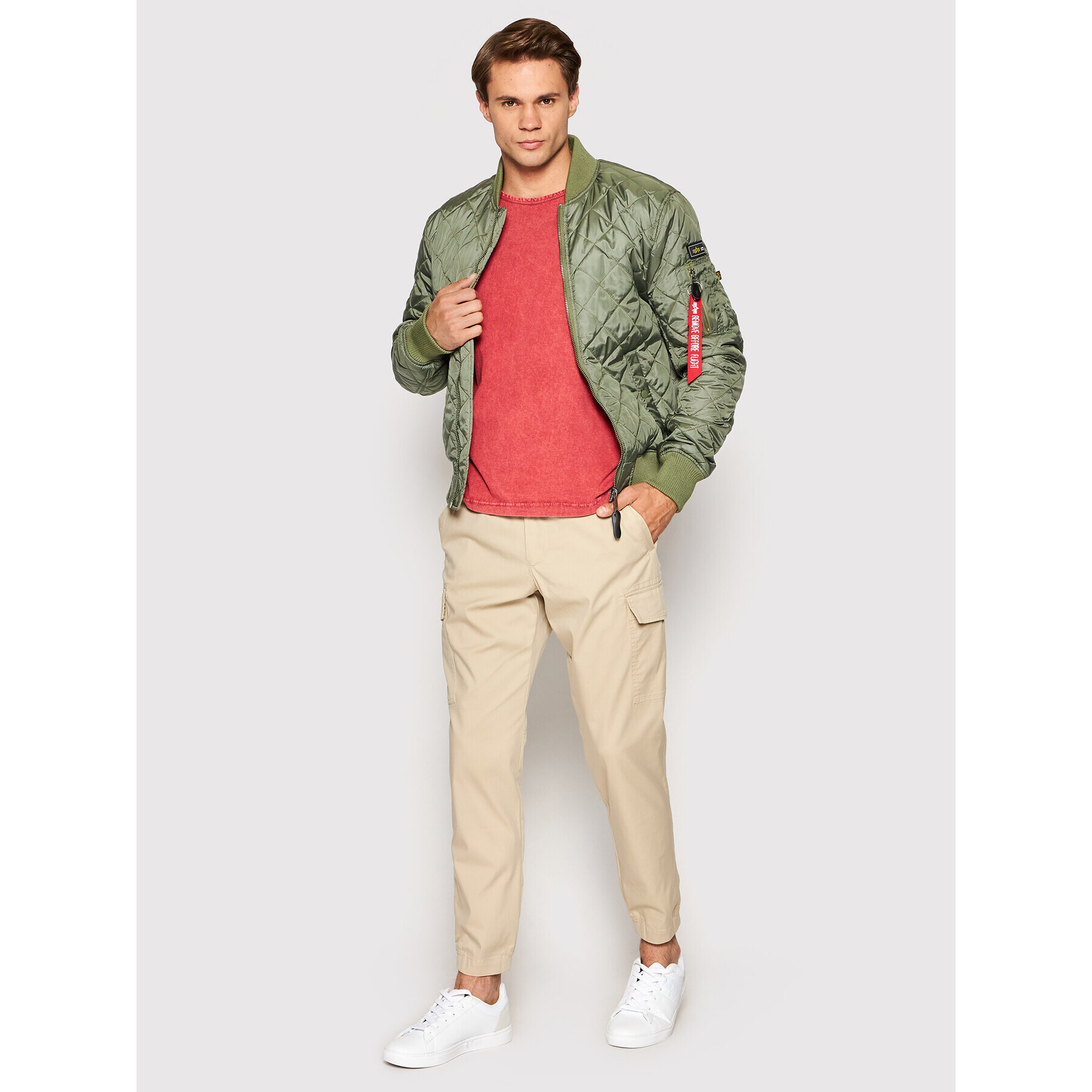 Alpha Industries Geacă bomber 106112 Verde Regular Fit - Pled.ro