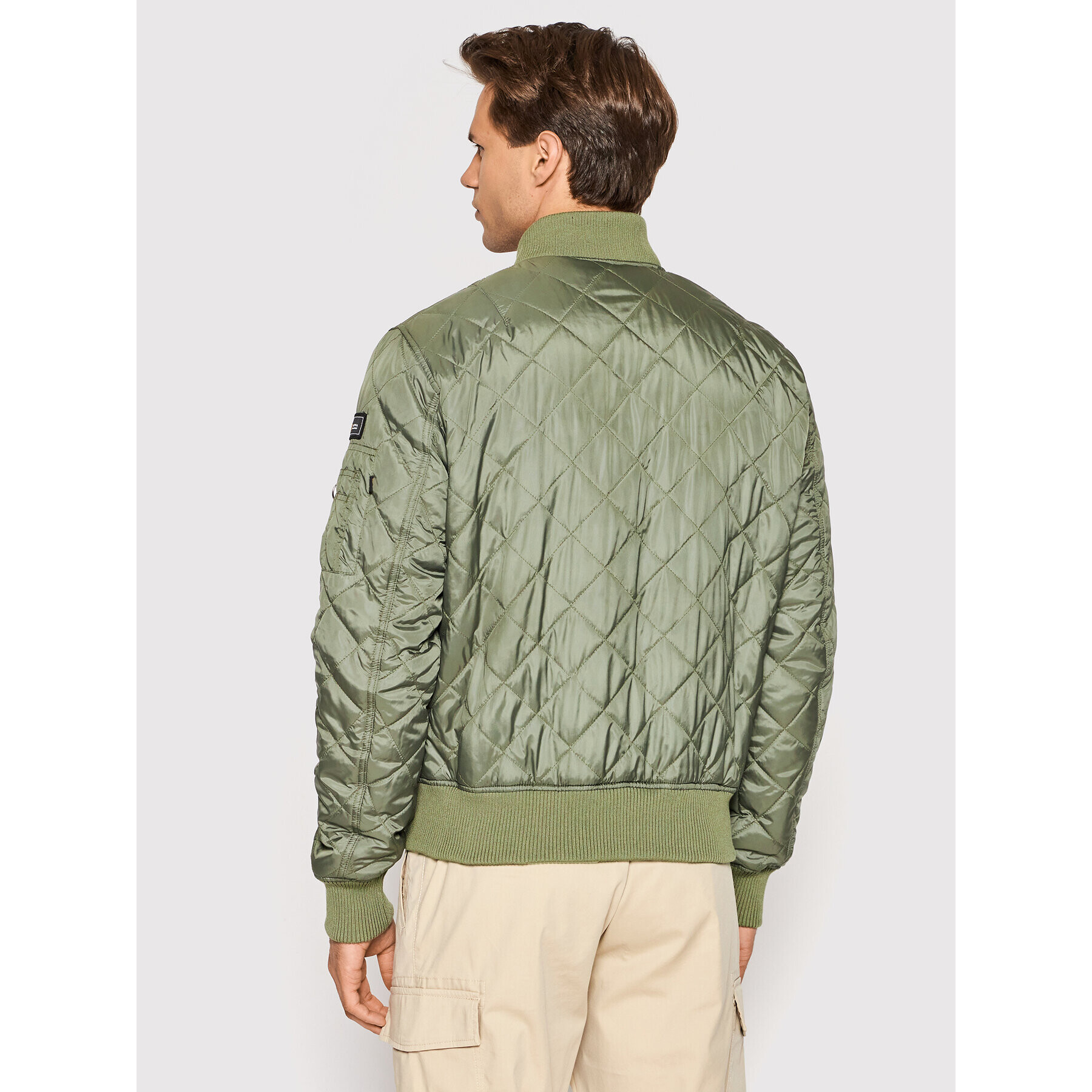 Alpha Industries Geacă bomber 106112 Verde Regular Fit - Pled.ro