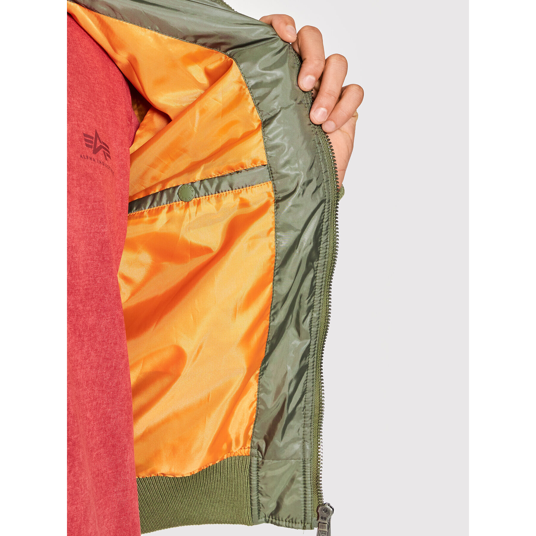 Alpha Industries Geacă bomber 106112 Verde Regular Fit - Pled.ro