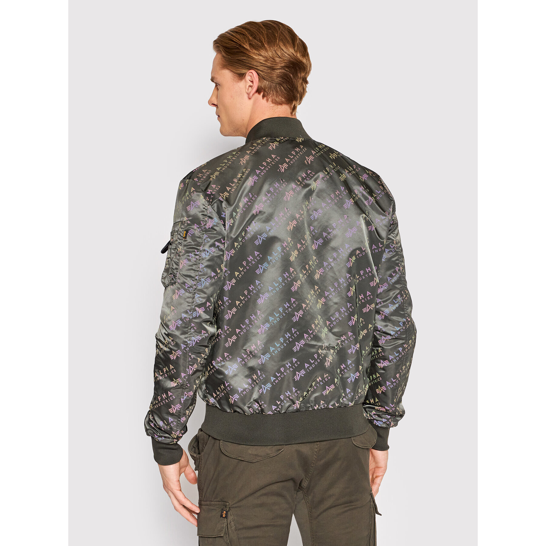 Alpha Industries Geacă bomber Ma-1 Lw Aop Rainbow Ref. 106109 Gri Regular Fit - Pled.ro