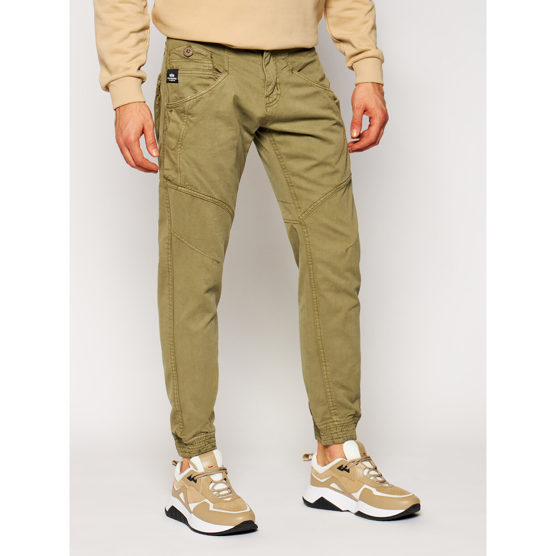 Alpha Industries Joggers Major 128201 Verde Slim Fit - Pled.ro