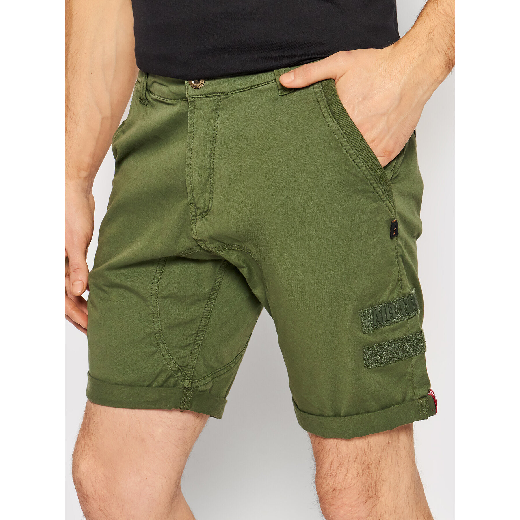 Alpha Industries Pantalon scurți din material Kerosene 116212 Verde Regular Fit - Pled.ro