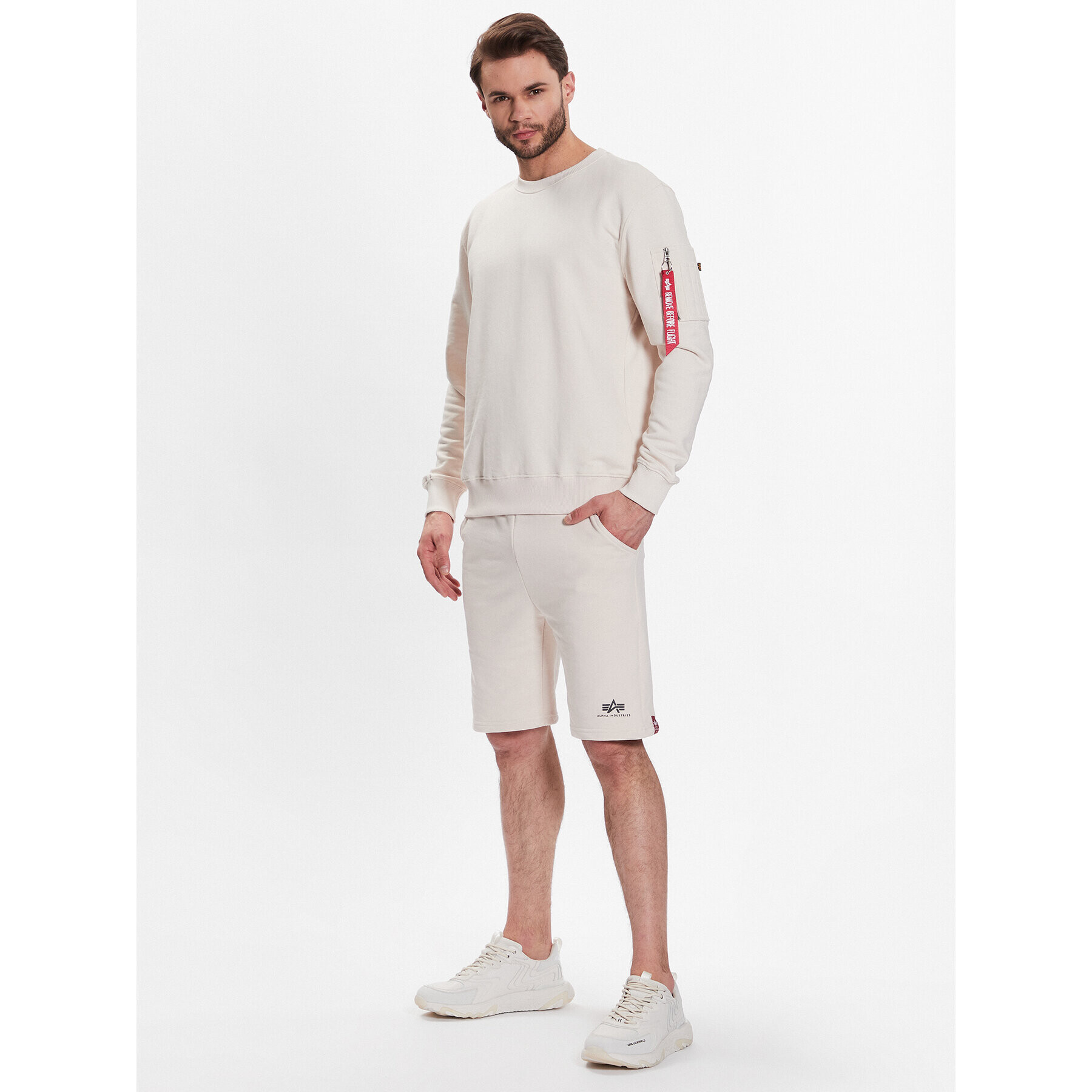 Alpha Industries Pantaloni scurți sport Basic 116363 Bej Regular Fit - Pled.ro