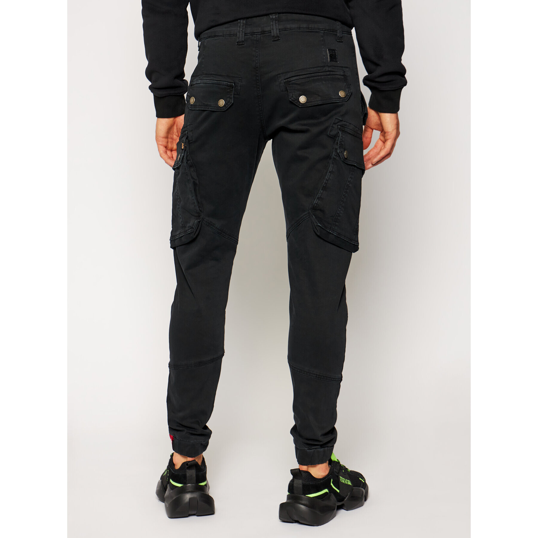 Alpha Industries Pantaloni din material Combat 126215 Negru Slim Fit - Pled.ro