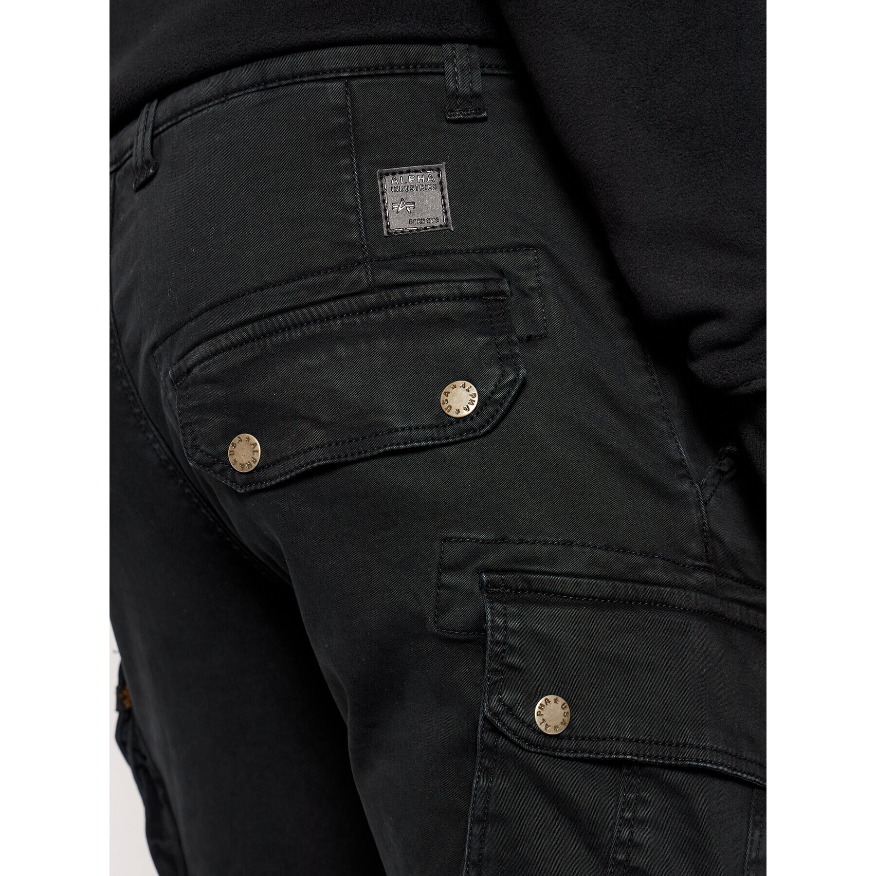 Alpha Industries Pantaloni din material Combat 126215 Negru Slim Fit - Pled.ro