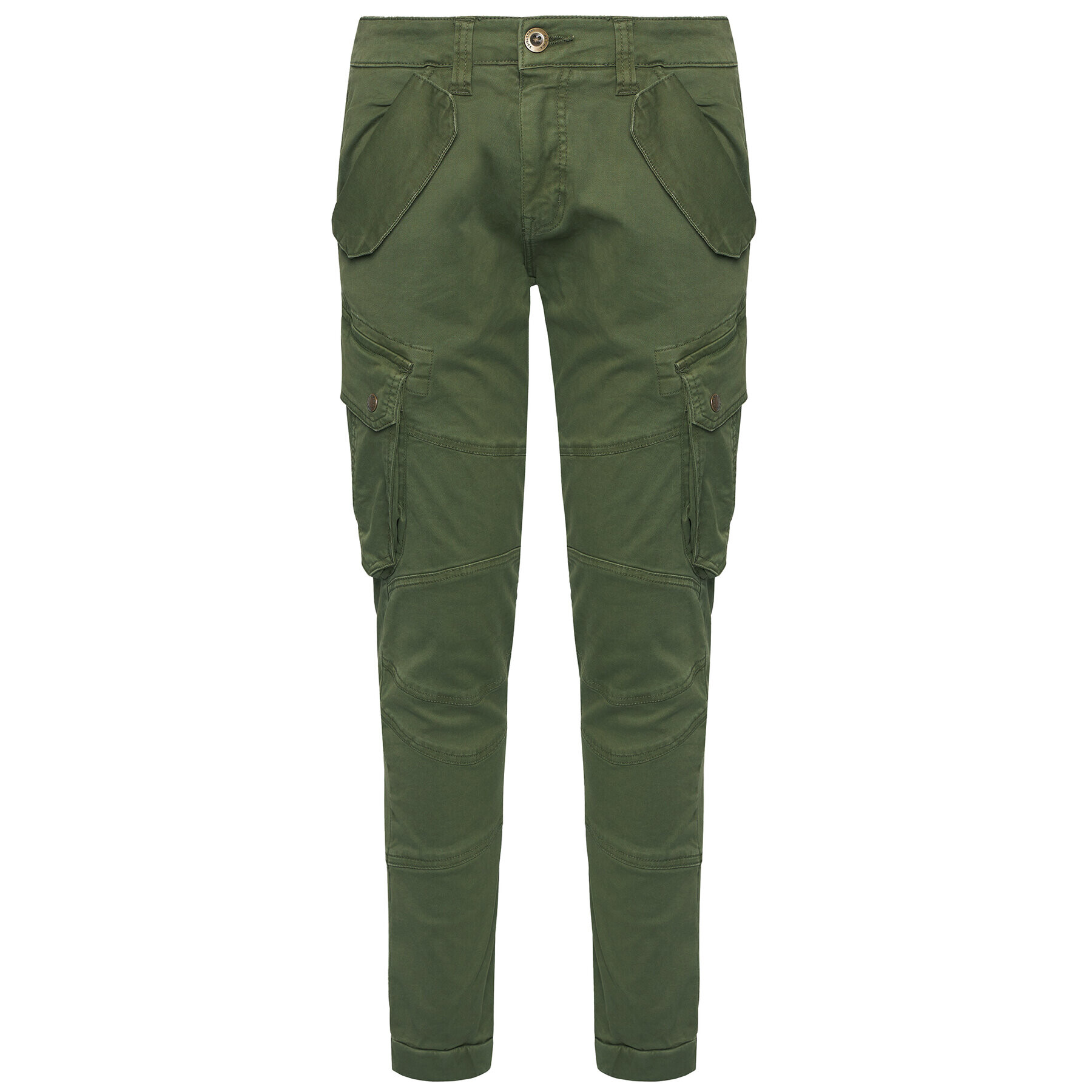 Alpha Industries Pantaloni din material Combat 126215 Verde Slim Fit - Pled.ro