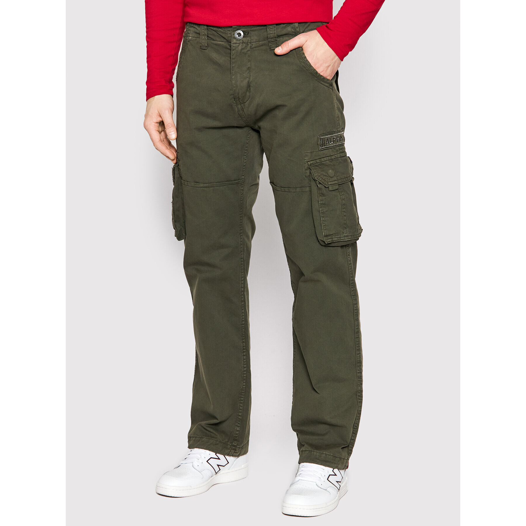 Alpha Industries Pantaloni din material Jet 101212 Gri Straight Fit - Pled.ro