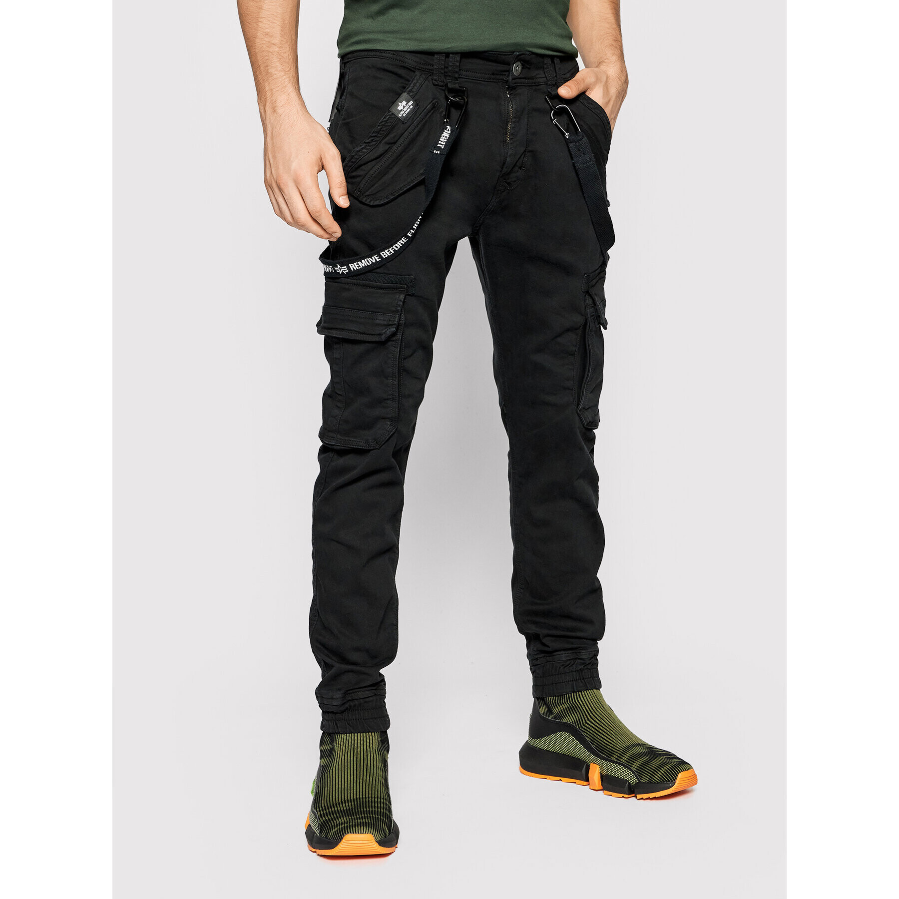 Alpha Industries Pantaloni din material Utility 128202 Negru Slim Fit - Pled.ro