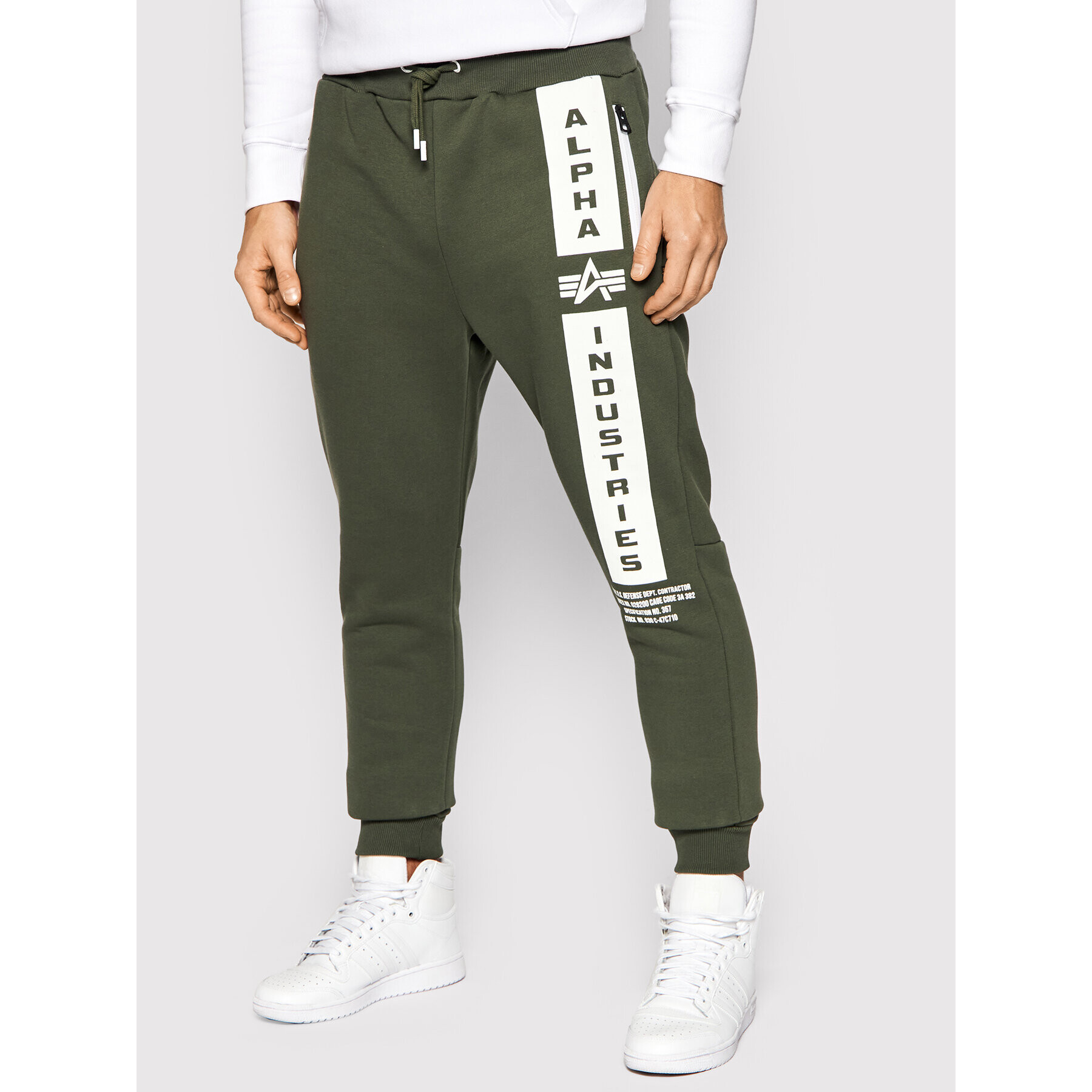 Alpha Industries Pantaloni trening Defense 198372 Verde Regular Fit - Pled.ro