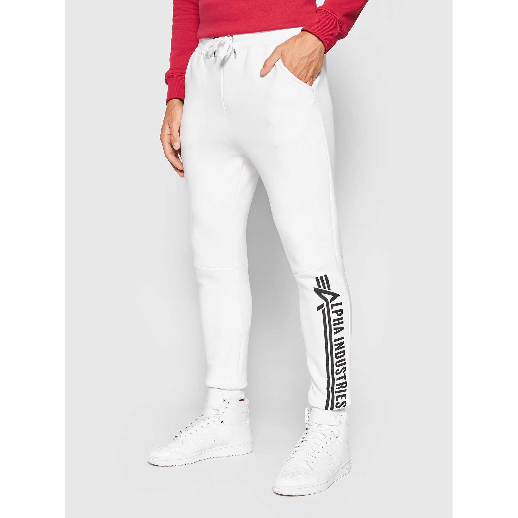 Alpha Industries Pantaloni trening Jogger 118364 Alb Regular Fit - Pled.ro