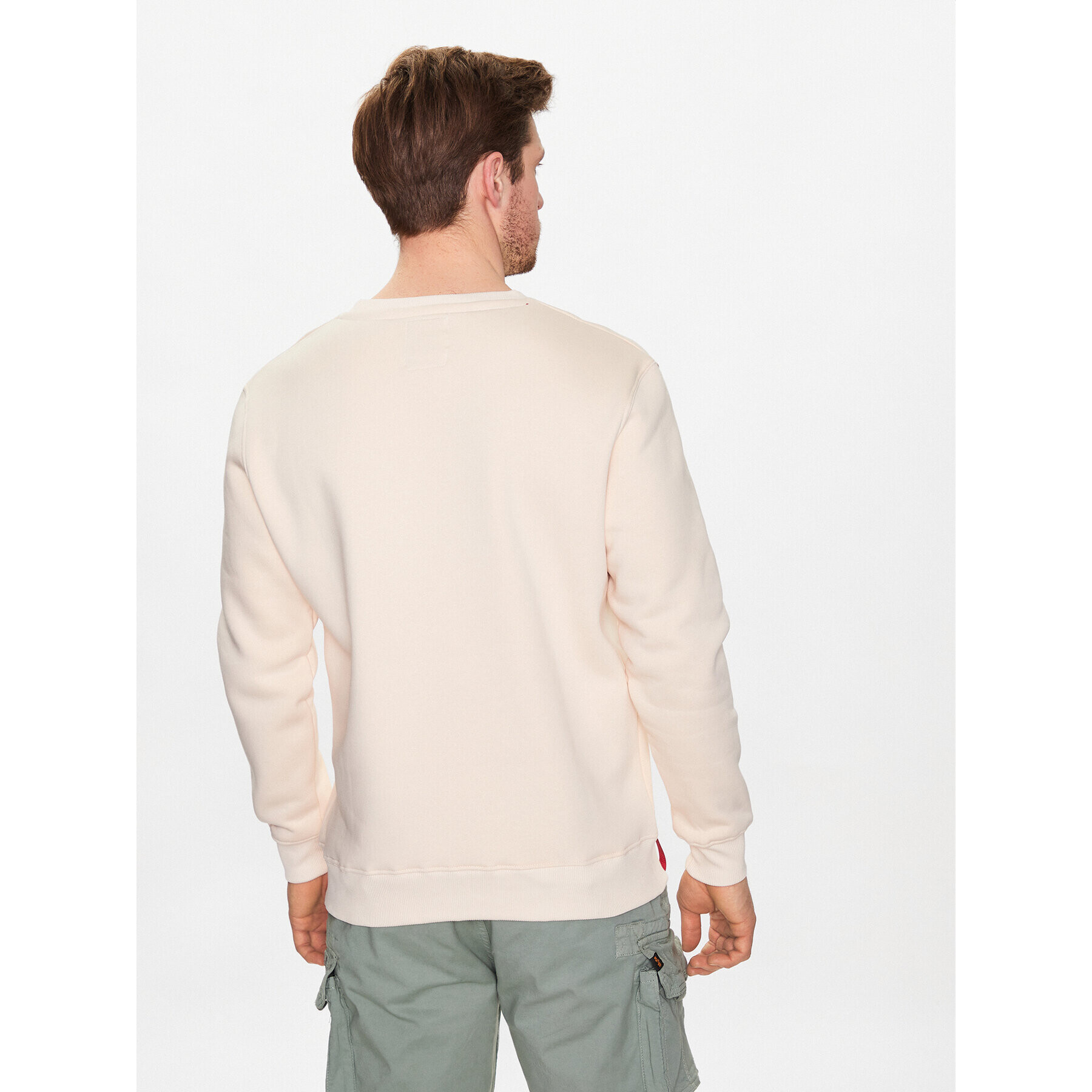 Alpha Industries Bluză Basic 118302 Écru Regular Fit - Pled.ro