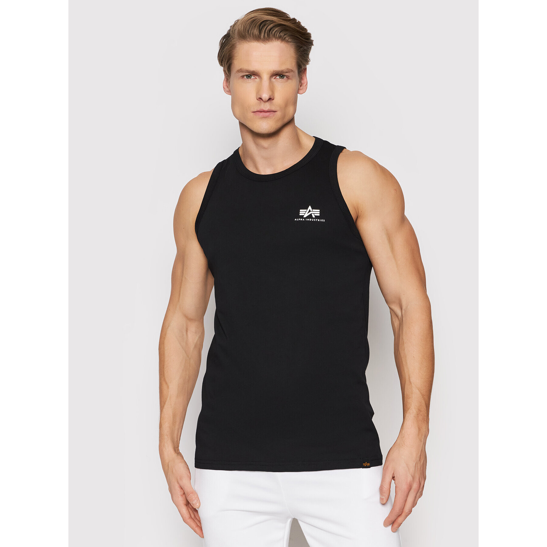 Alpha Industries Tank top Small Logo 196541 Negru Regular Fit - Pled.ro