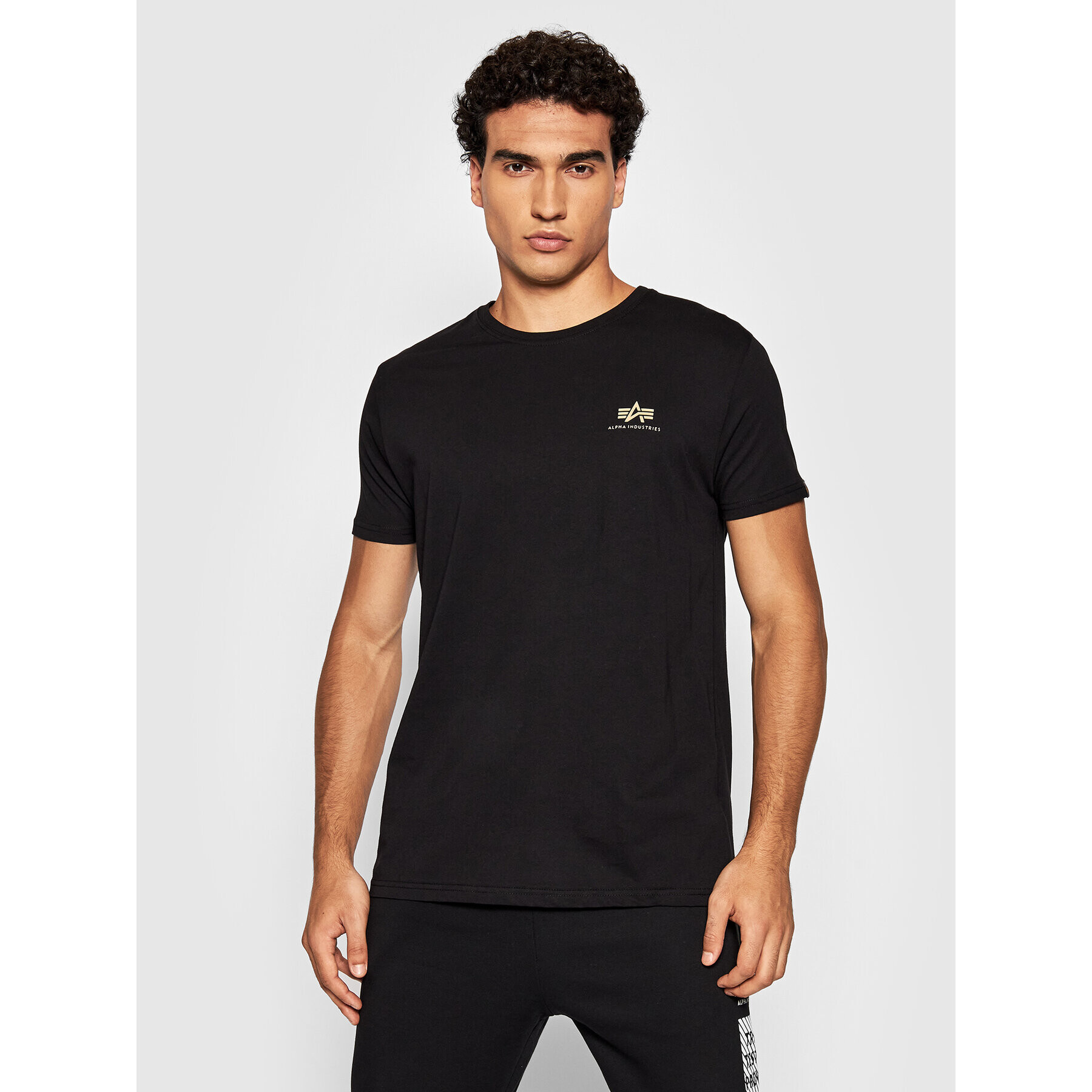 Alpha Industries Tricou Backprint 128507CP Negru Regular Fit - Pled.ro