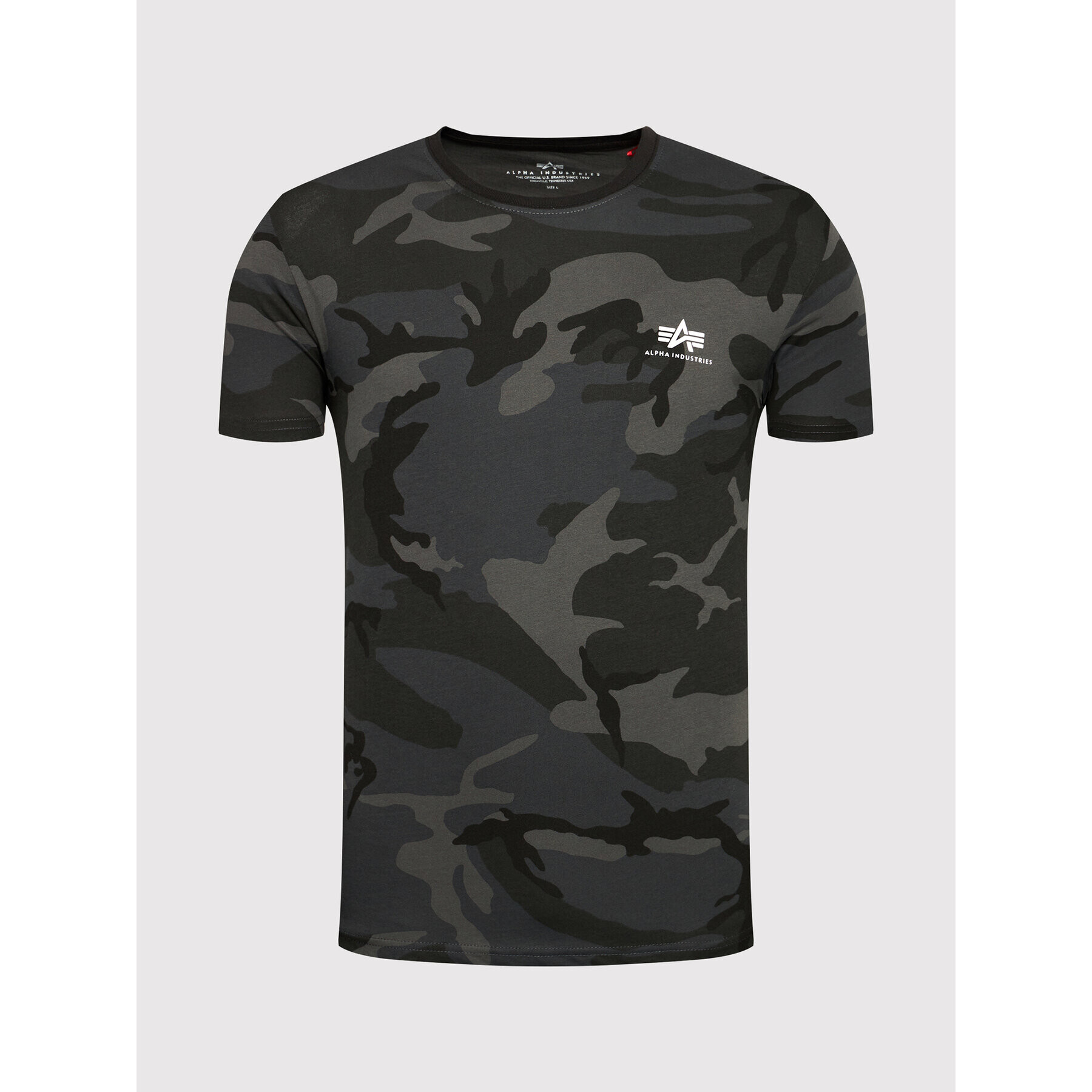 Alpha Industries Tricou Backprint T Camo 128507C Negru Regular Fit - Pled.ro