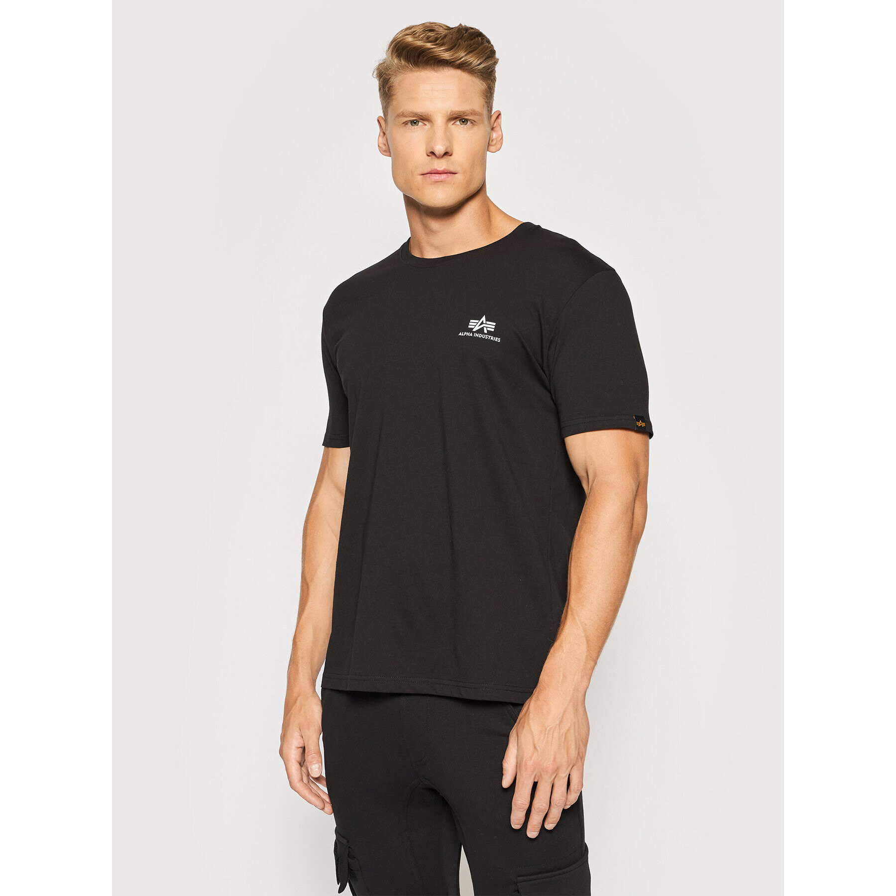 Alpha Industries Tricou Backprint T Reflective Print 128507RP Negru Regular Fit - Pled.ro