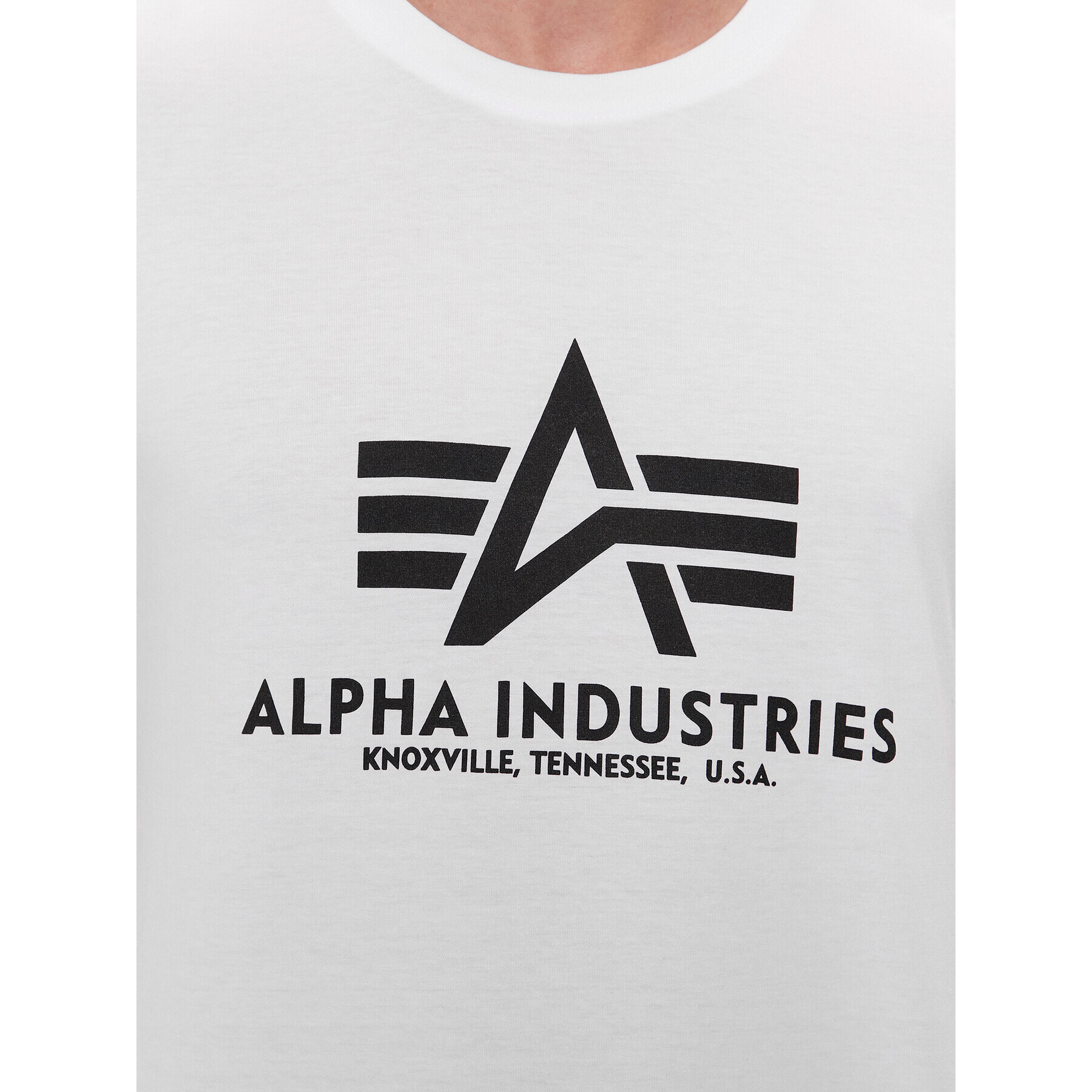 Alpha Industries Tricou Basic 100501 Alb Regular Fit - Pled.ro