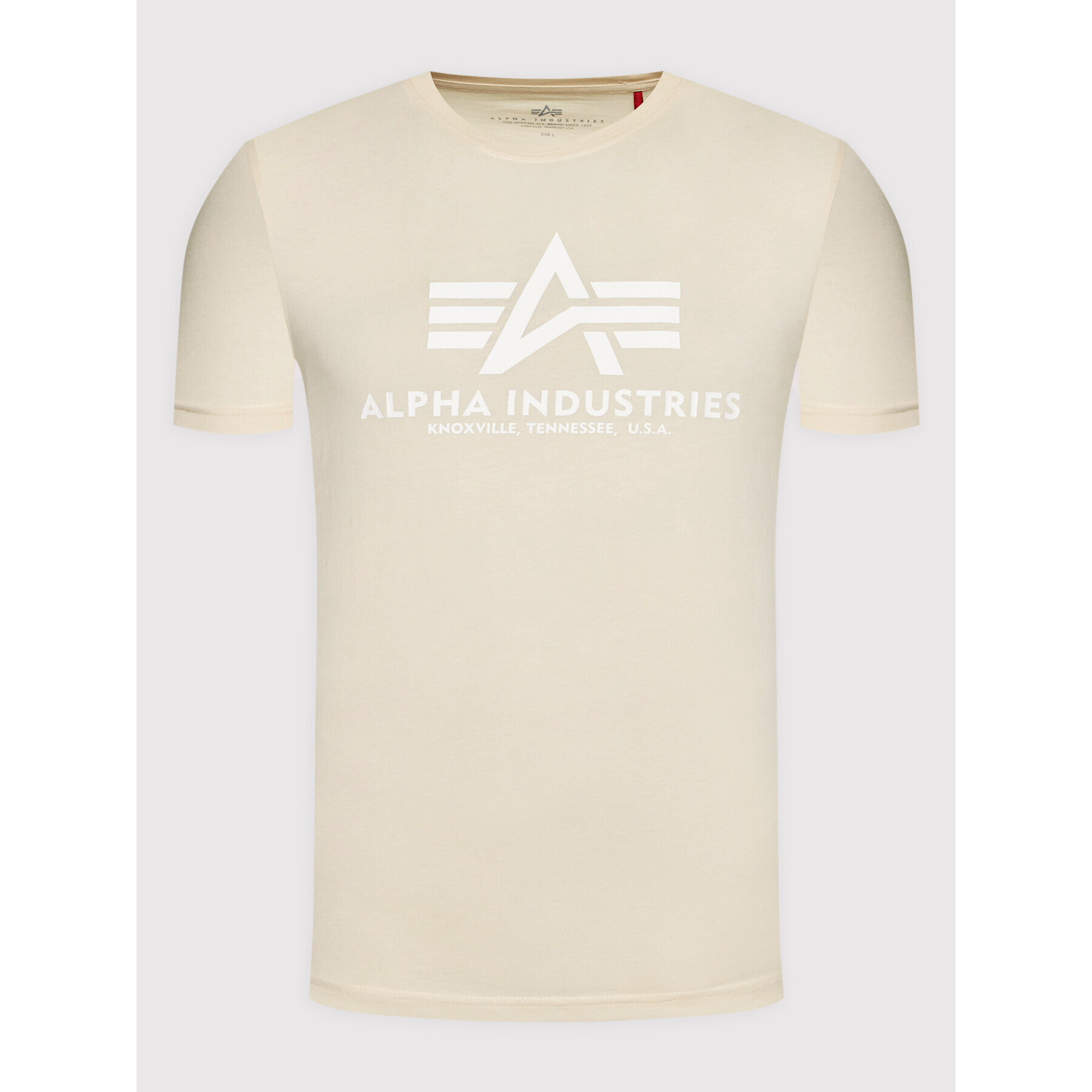 Alpha Industries Tricou Basic 100501 Bej Regular Fit - Pled.ro