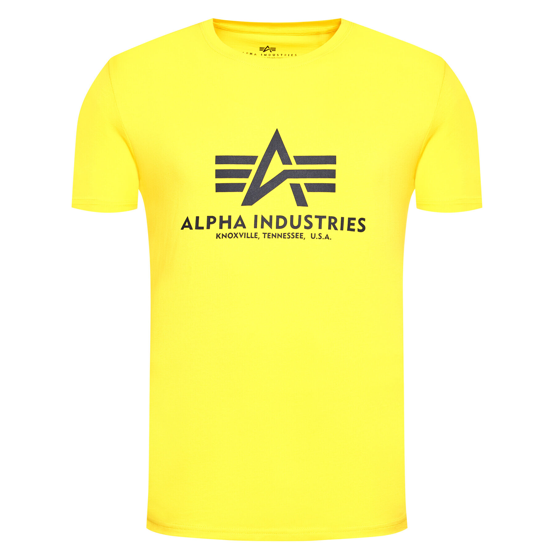 Alpha Industries Tricou Basic 100501 Galben Regular Fit - Pled.ro