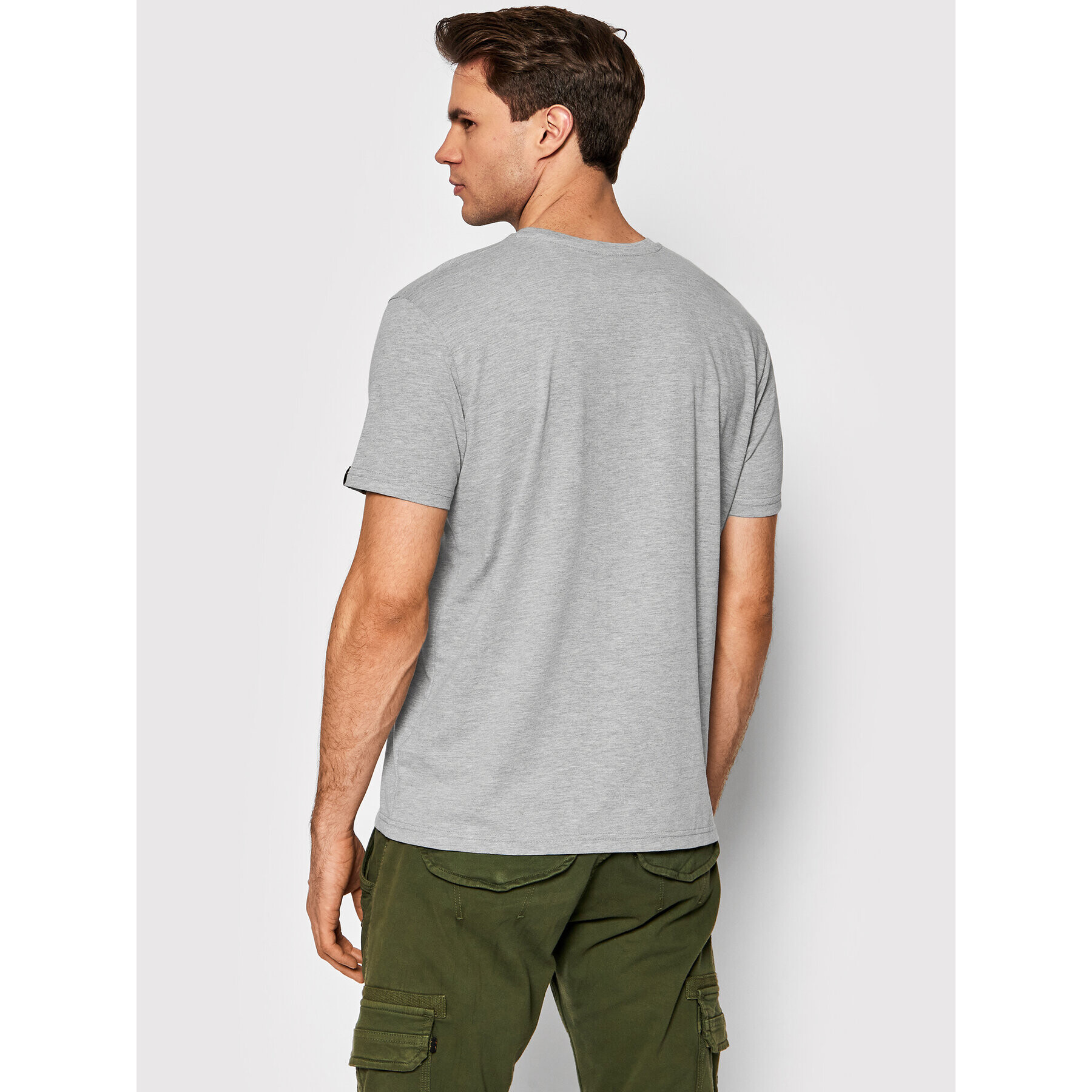 Alpha Industries Tricou Basic 100501 Gri Regular Fit - Pled.ro