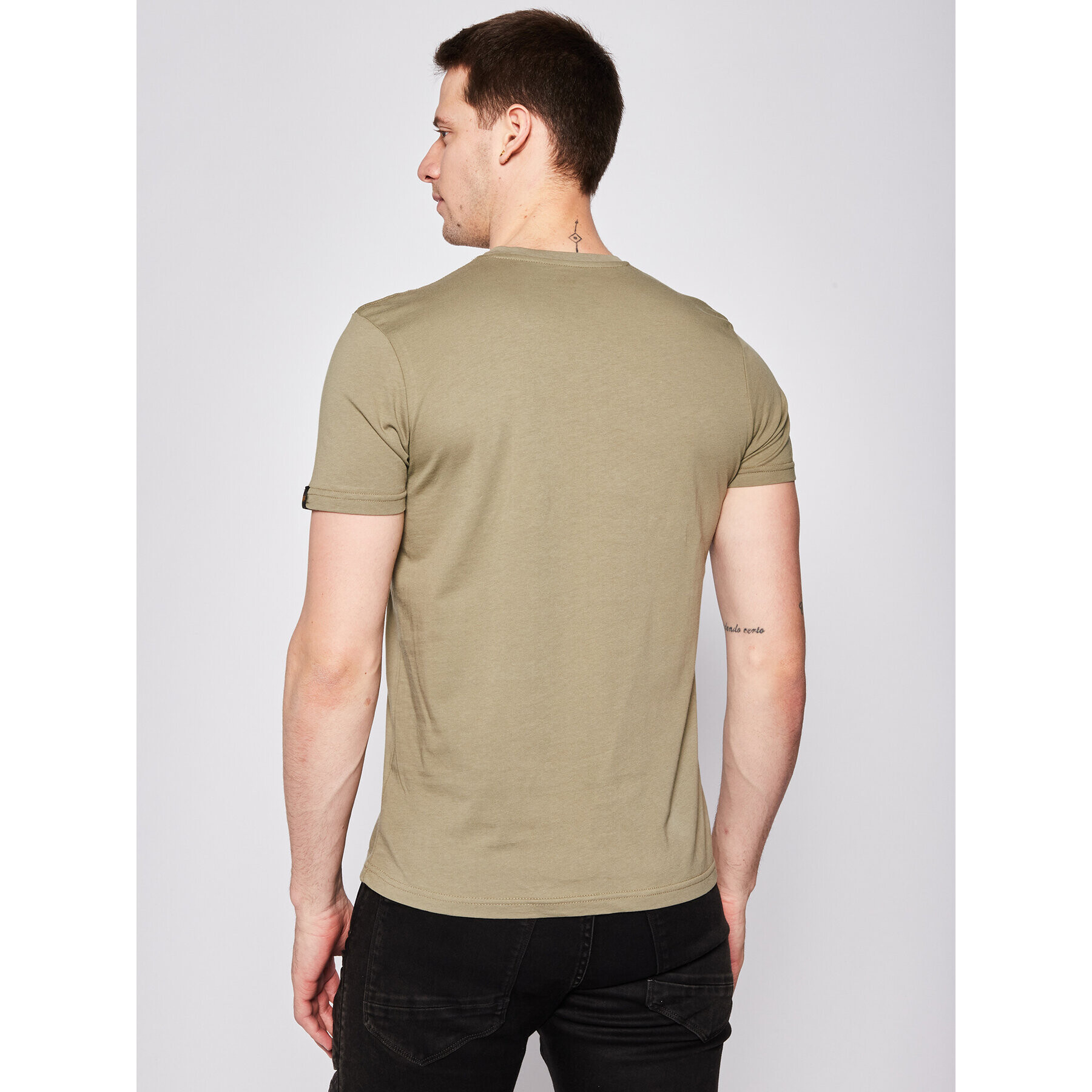 Alpha Industries Tricou Basic 100501 Verde Regular Fit - Pled.ro