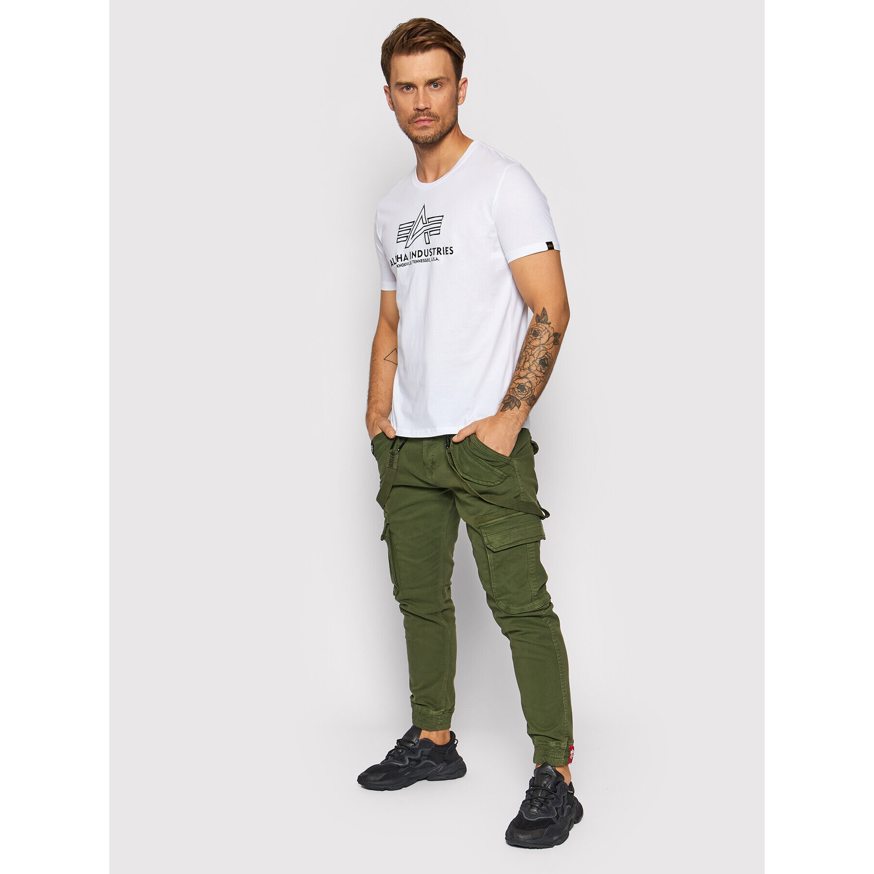 Alpha Industries Tricou Basic 118505 Alb Regular Fit - Pled.ro