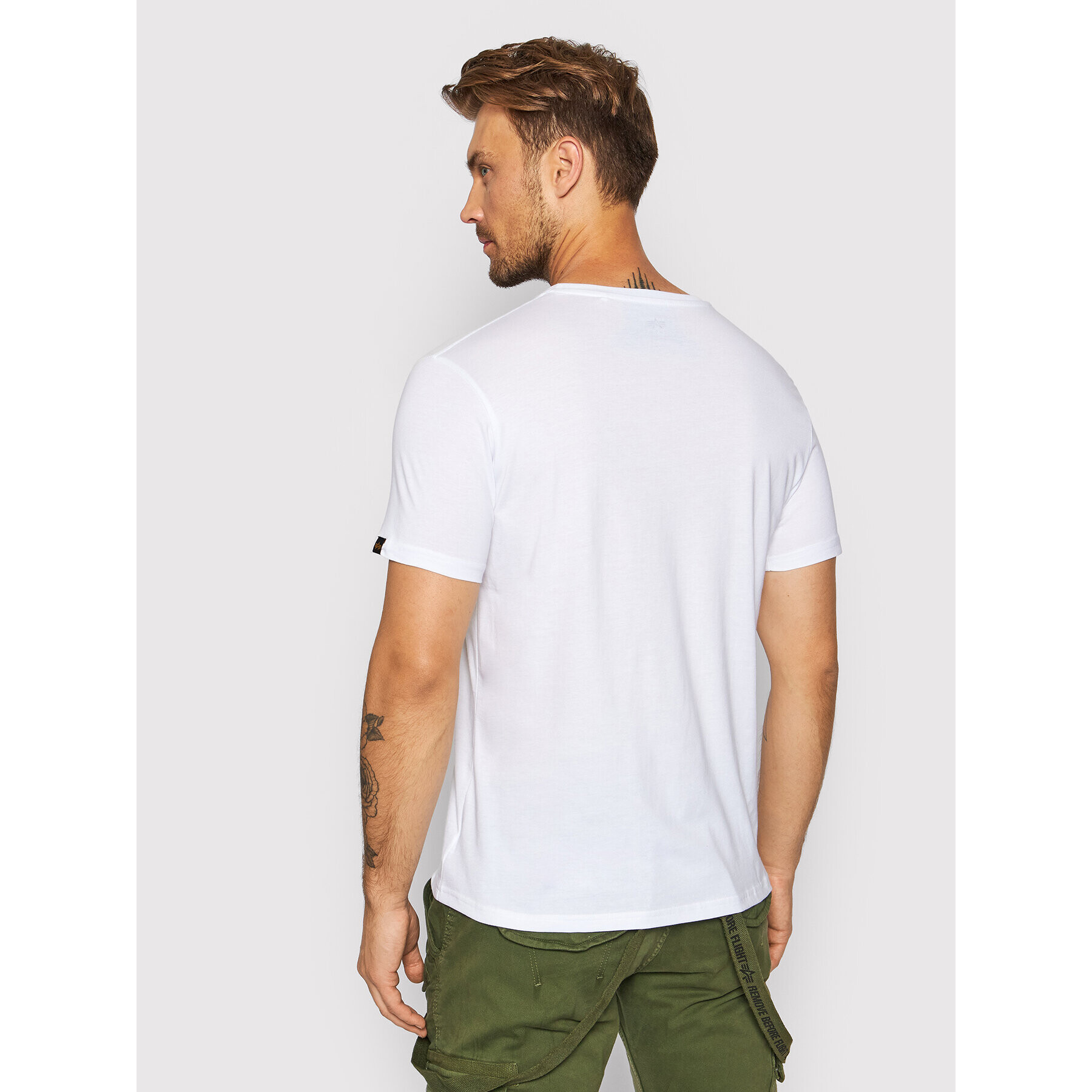 Alpha Industries Tricou Basic 118505 Alb Regular Fit - Pled.ro