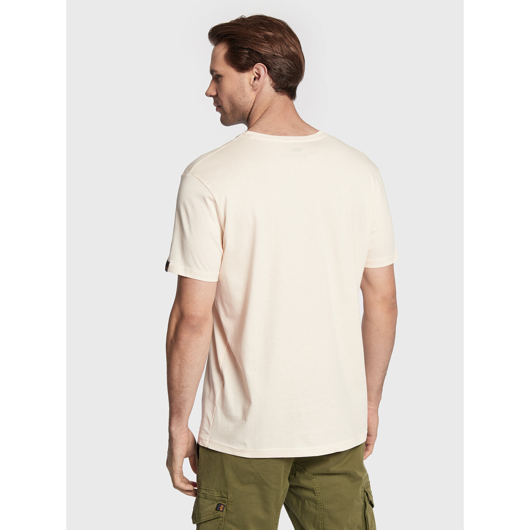 Alpha Industries Tricou Basic 118505 Bej Regular Fit - Pled.ro