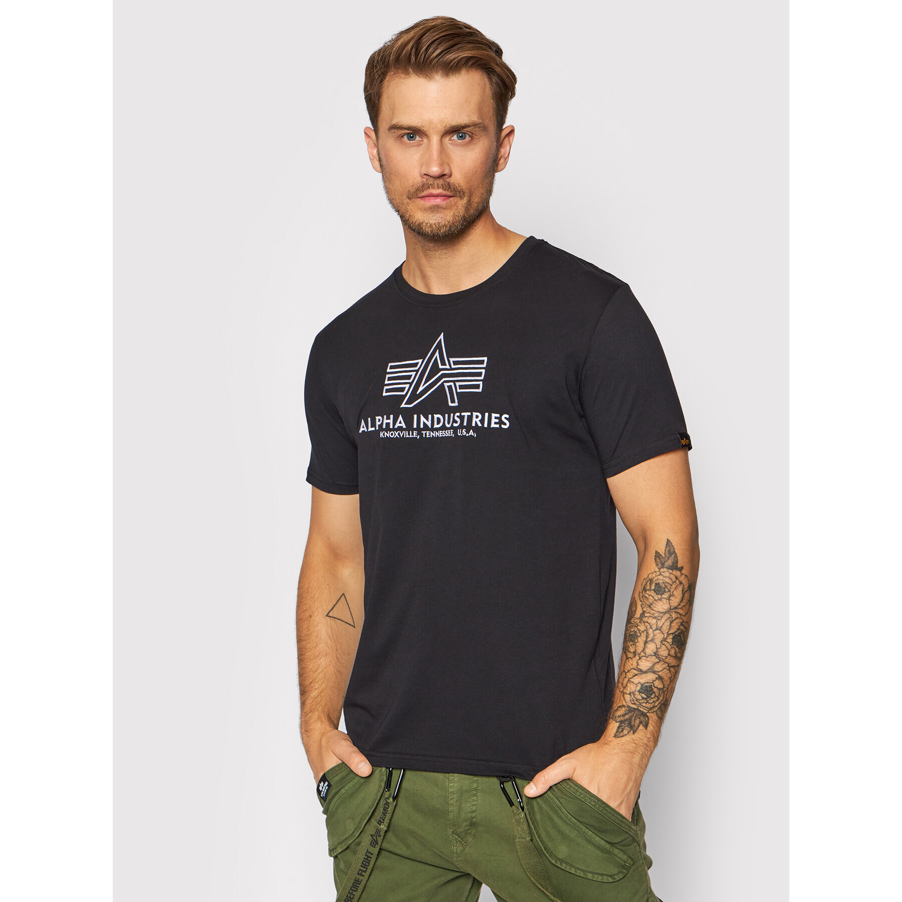 Alpha Industries Tricou Basic 118505 Negru Regular Fit - Pled.ro