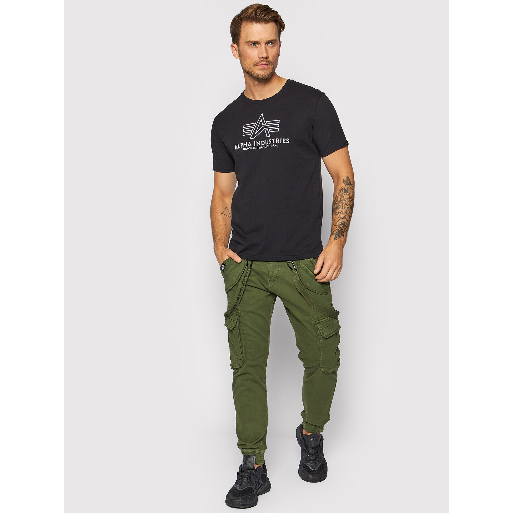 Alpha Industries Tricou Basic 118505 Negru Regular Fit - Pled.ro