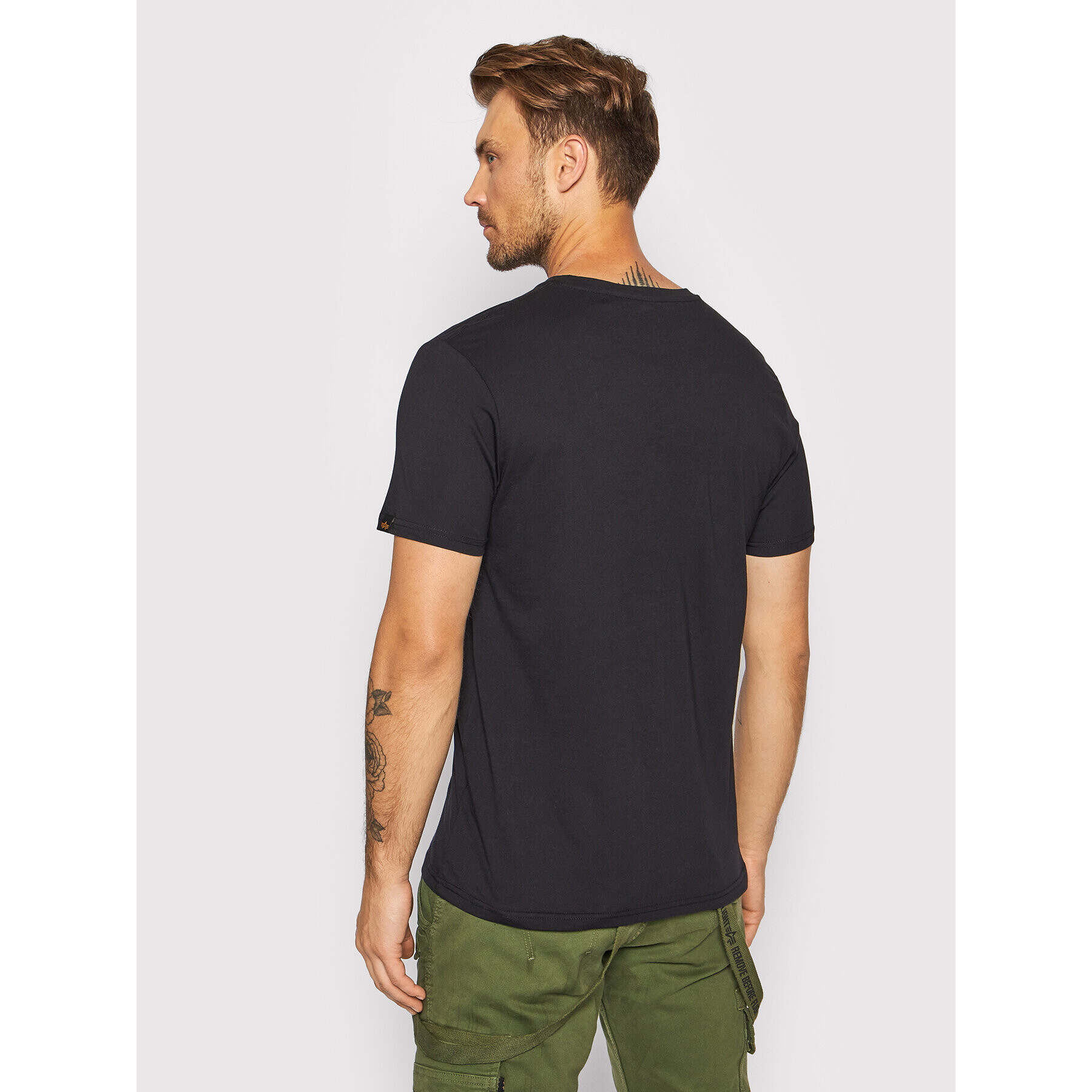 Alpha Industries Tricou Basic 118505 Negru Regular Fit - Pled.ro