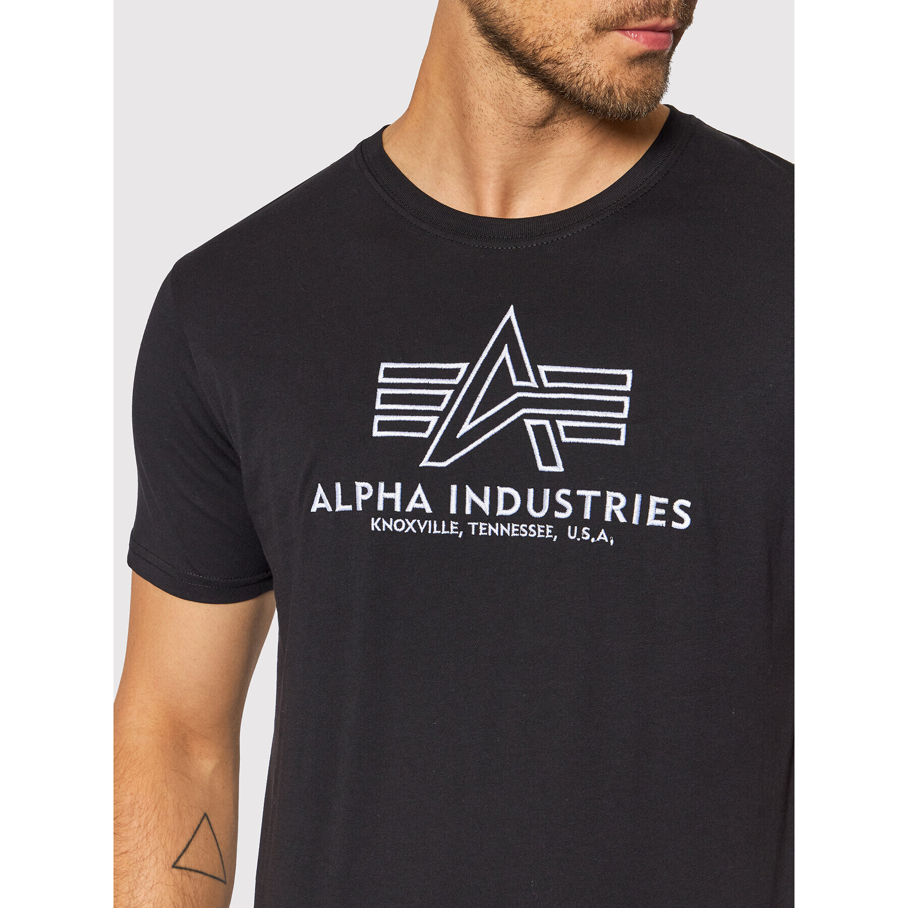 Alpha Industries Tricou Basic 118505 Negru Regular Fit - Pled.ro