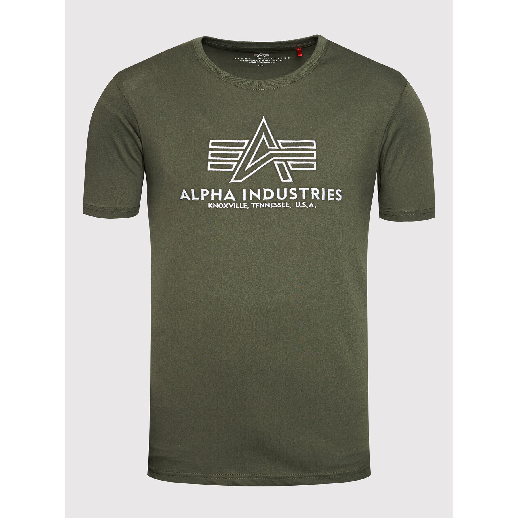 Alpha Industries Tricou Basic 118505 Verde Regular Fit - Pled.ro