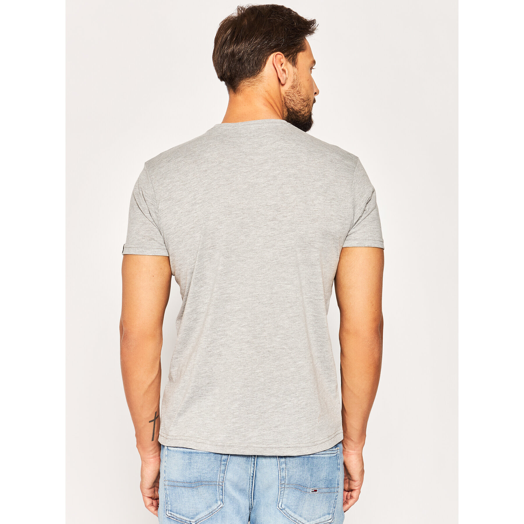 Alpha Industries Tricou Basic 188505 Gri Regular Fit - Pled.ro