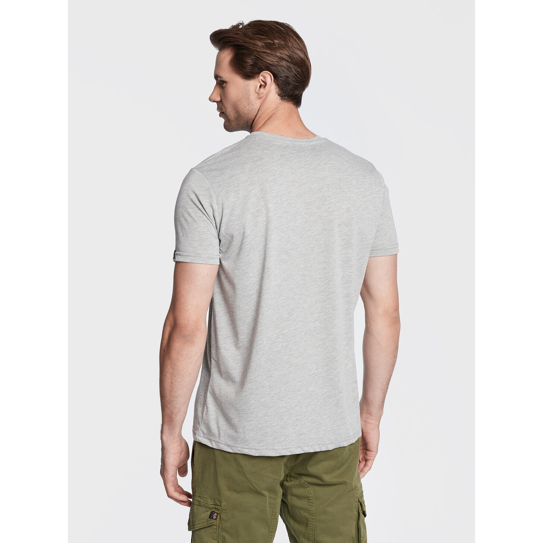 Alpha Industries Tricou Basic 188505 Gri Regular Fit - Pled.ro