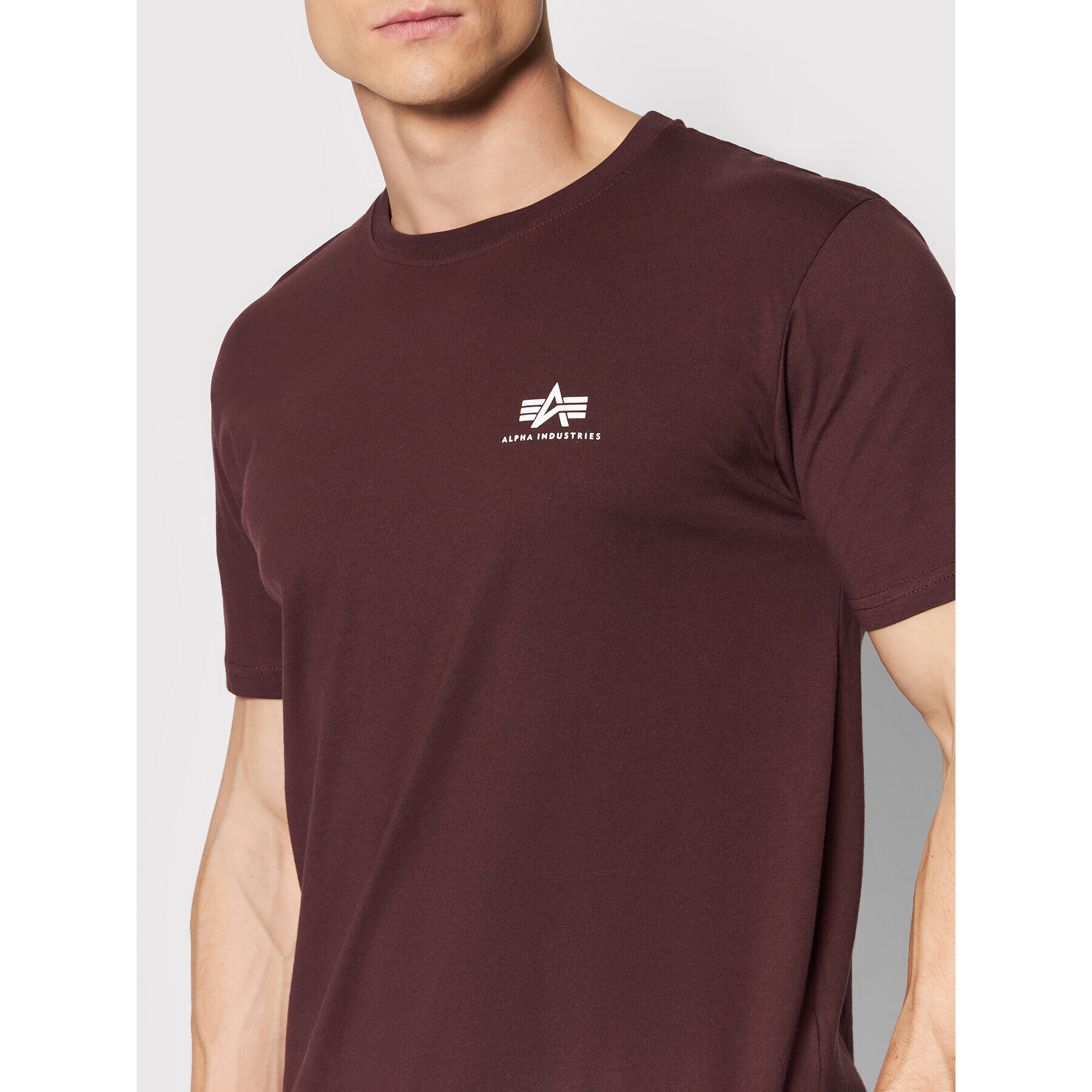 Alpha Industries Tricou Basic Small Logo 188505 Vișiniu Regular Fit - Pled.ro