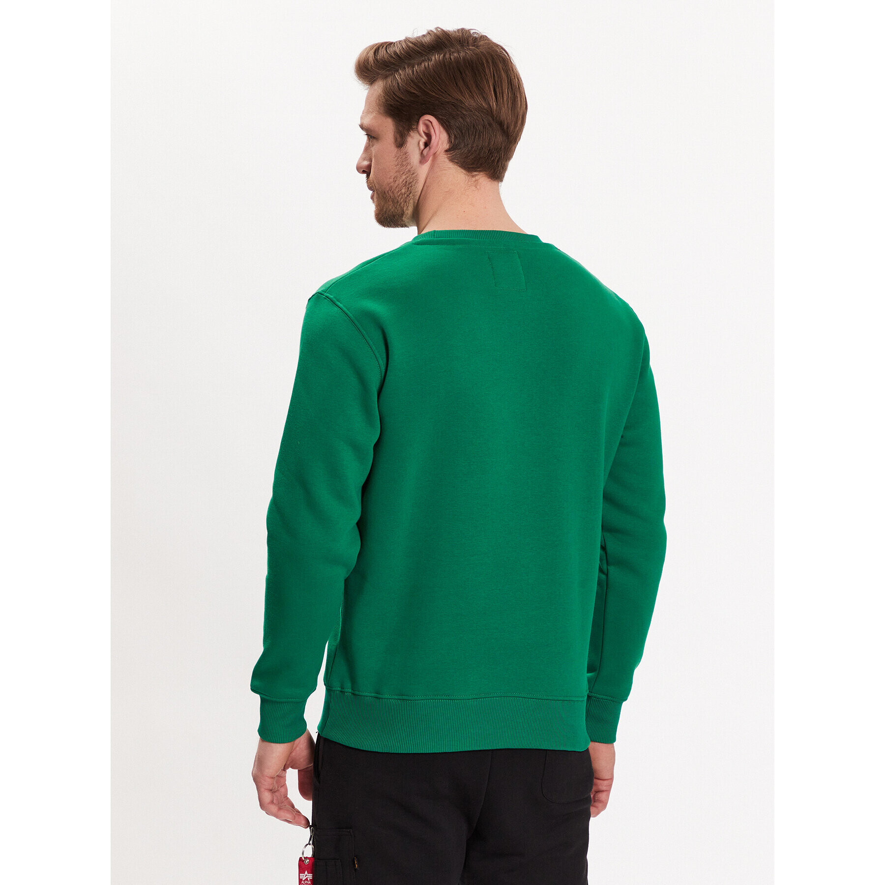 Alpha Industries Bluză Basic 178302 Verde Regular Fit - Pled.ro