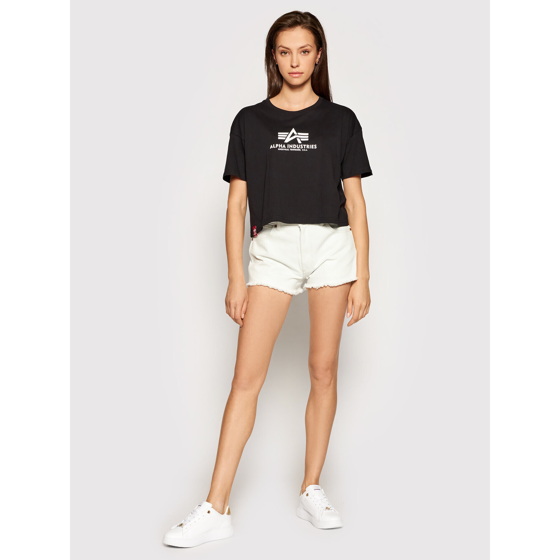 Alpha Industries Tricou Basic T Cos 116050 Negru Oversize - Pled.ro